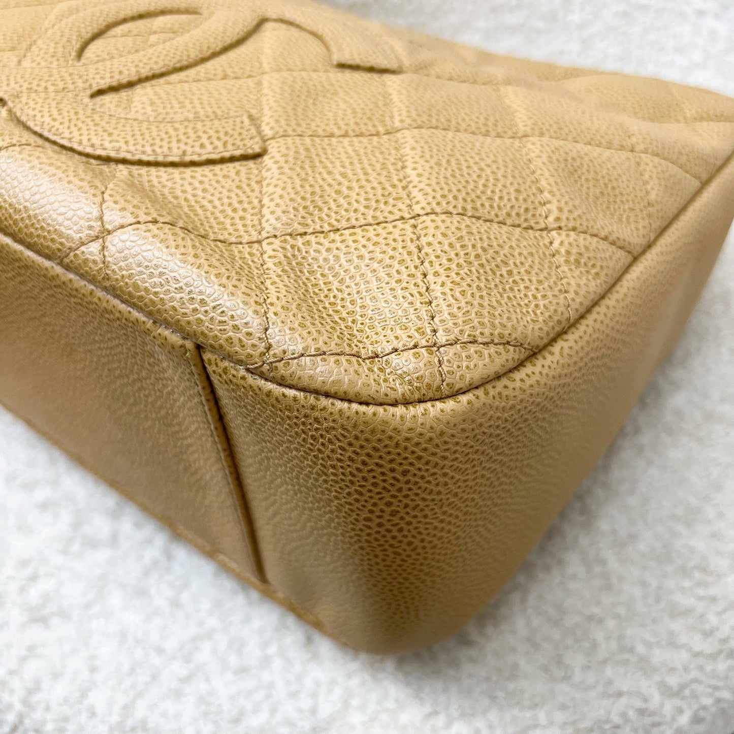 GLM- Half Moon Timeless Hobo in Dark Beige Caviar and GHW