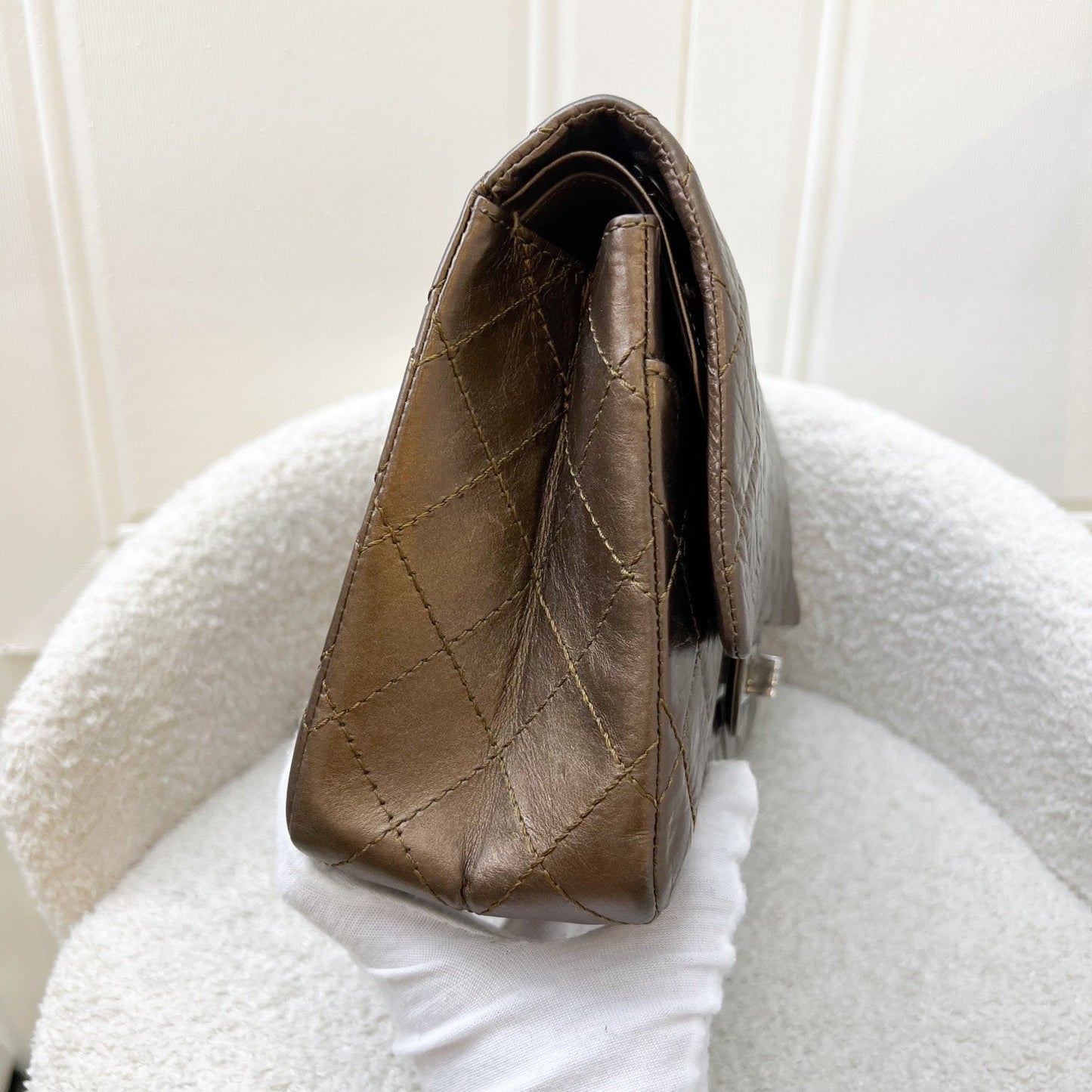 GLM-2.55 Reissue 226 Flap in Bronze Distressed Calfskin and RHW