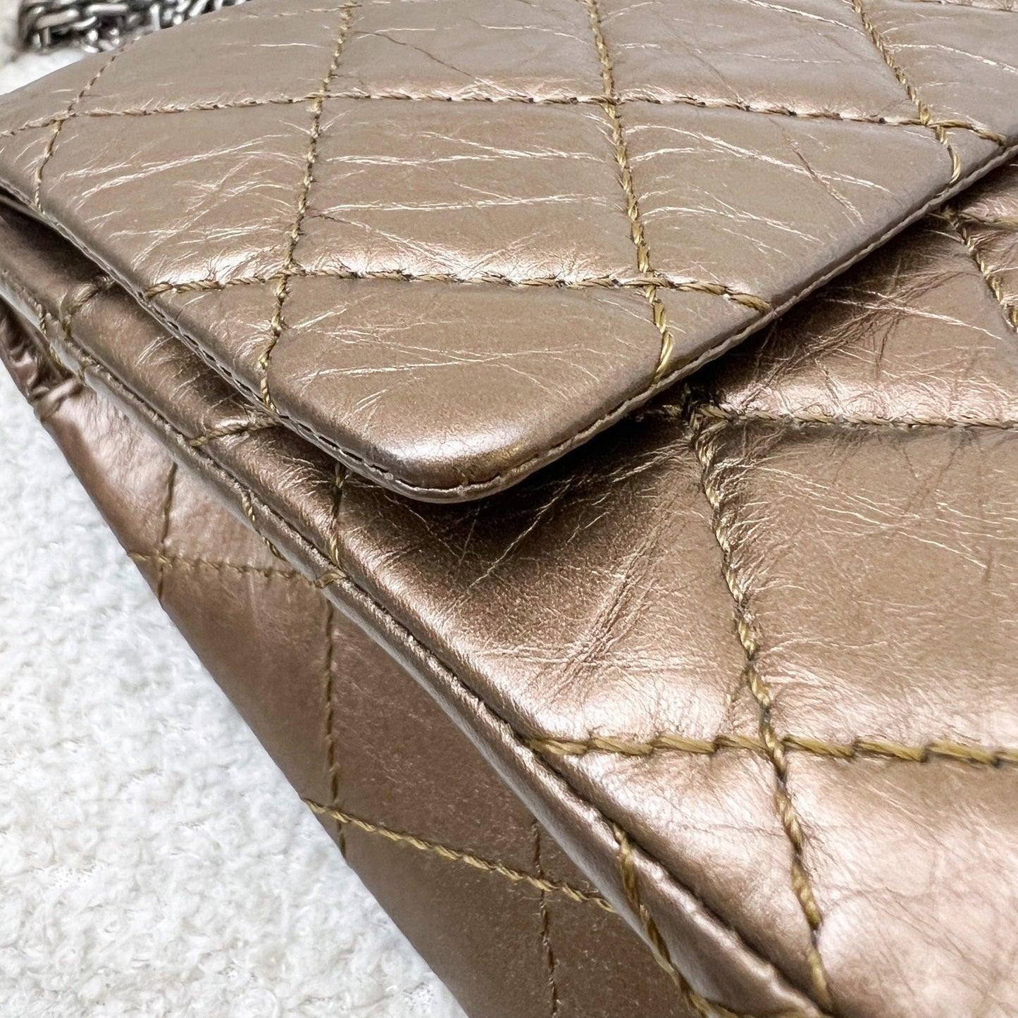 GLM-2.55 Reissue 226 Flap in Bronze Distressed Calfskin and RHW