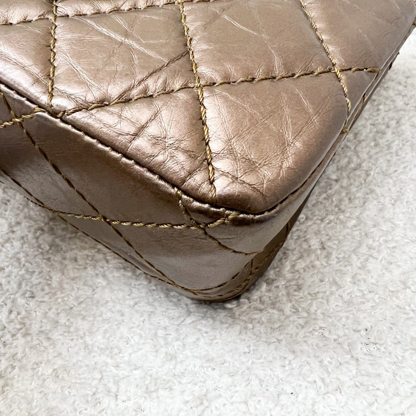 GLM-2.55 Reissue 226 Flap in Bronze Distressed Calfskin and RHW