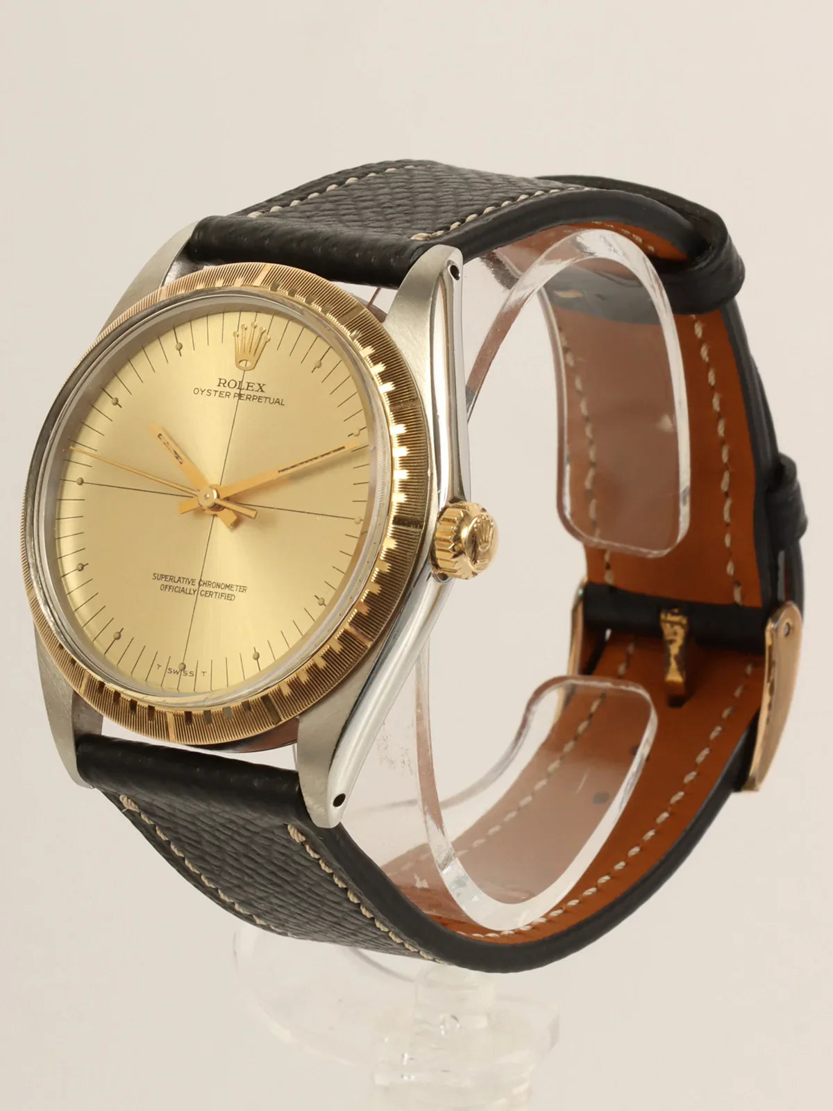 ROLEX Oyster Perpetual Gold/Silver/Black