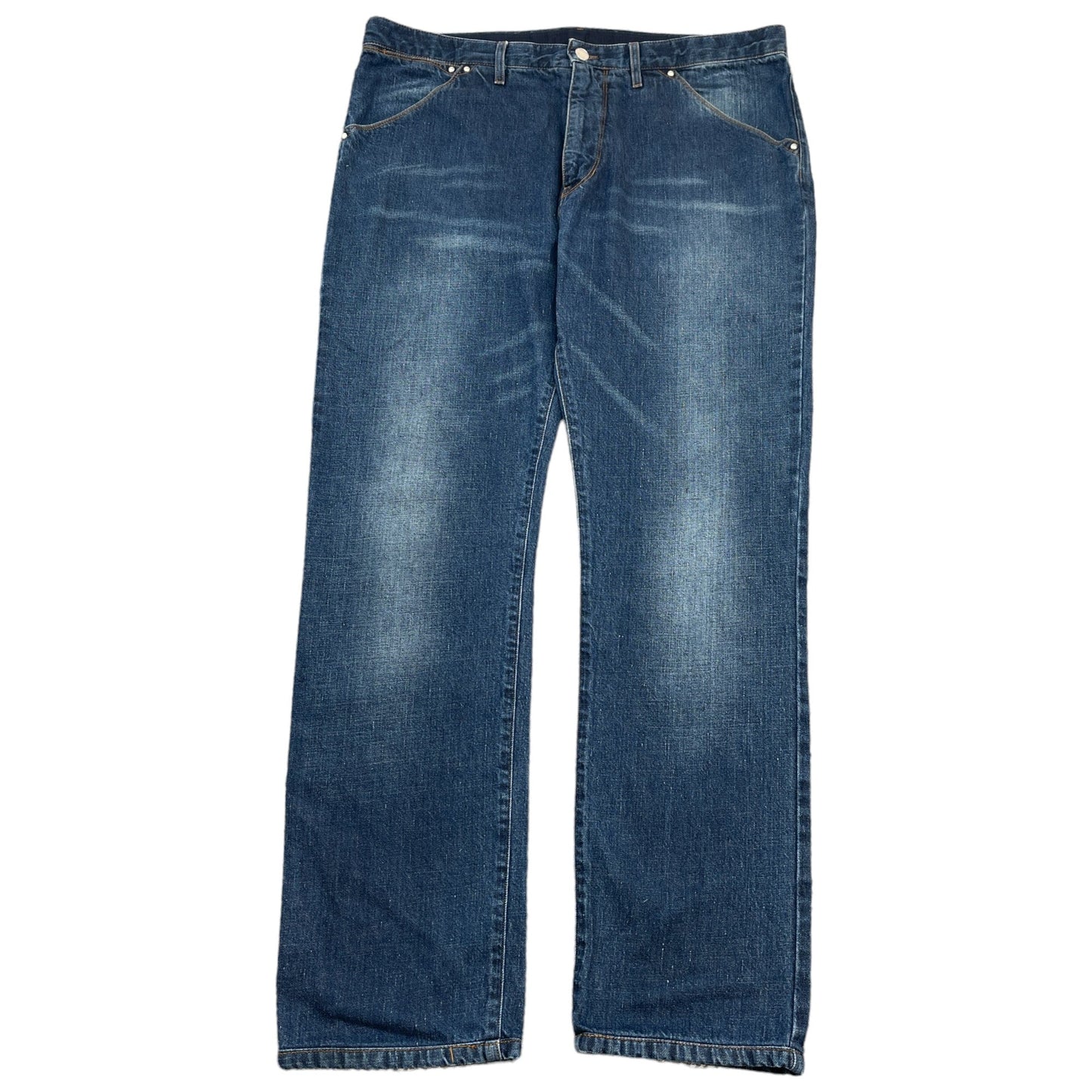 Men's Logo Jeans Blue Size Waist 38"