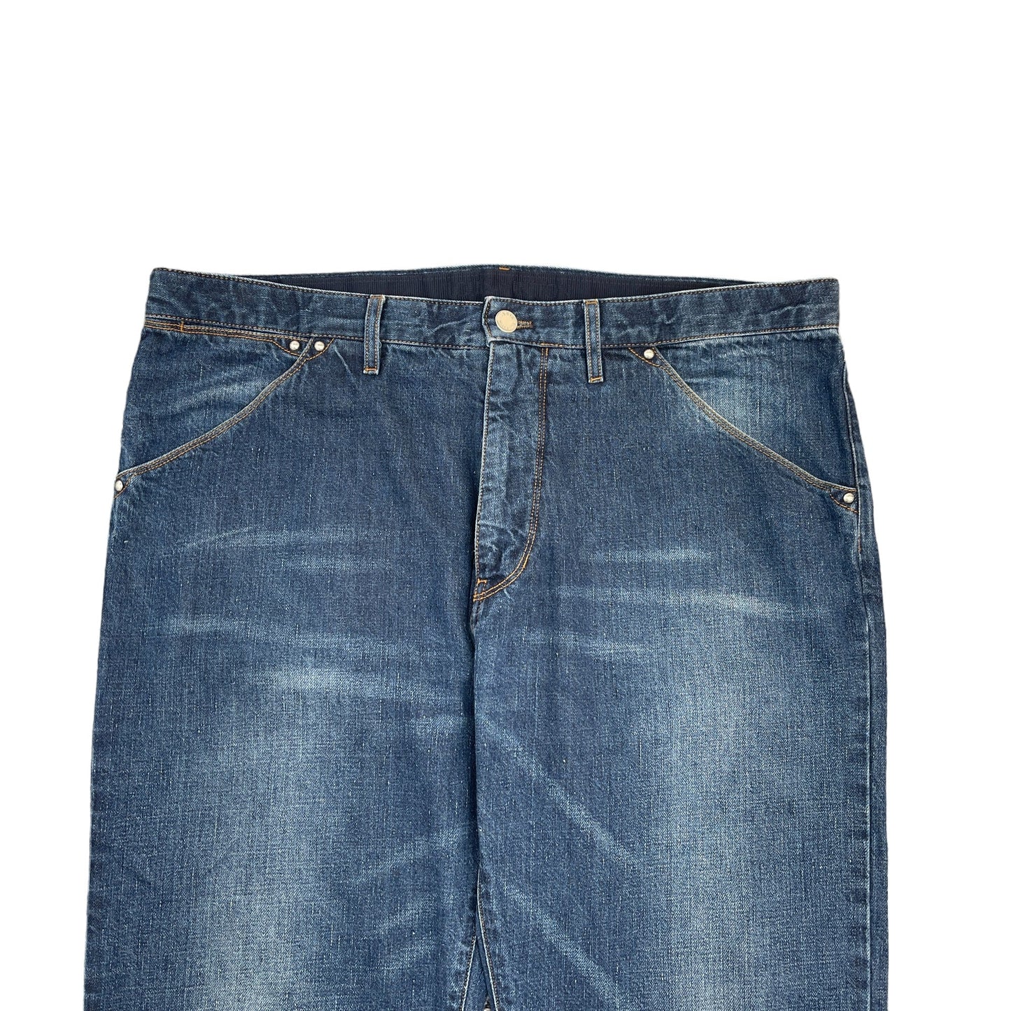 Men's Logo Jeans Blue Size Waist 38"