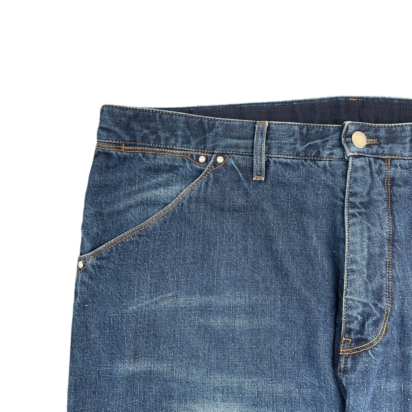 Men's Logo Jeans Blue Size Waist 38"