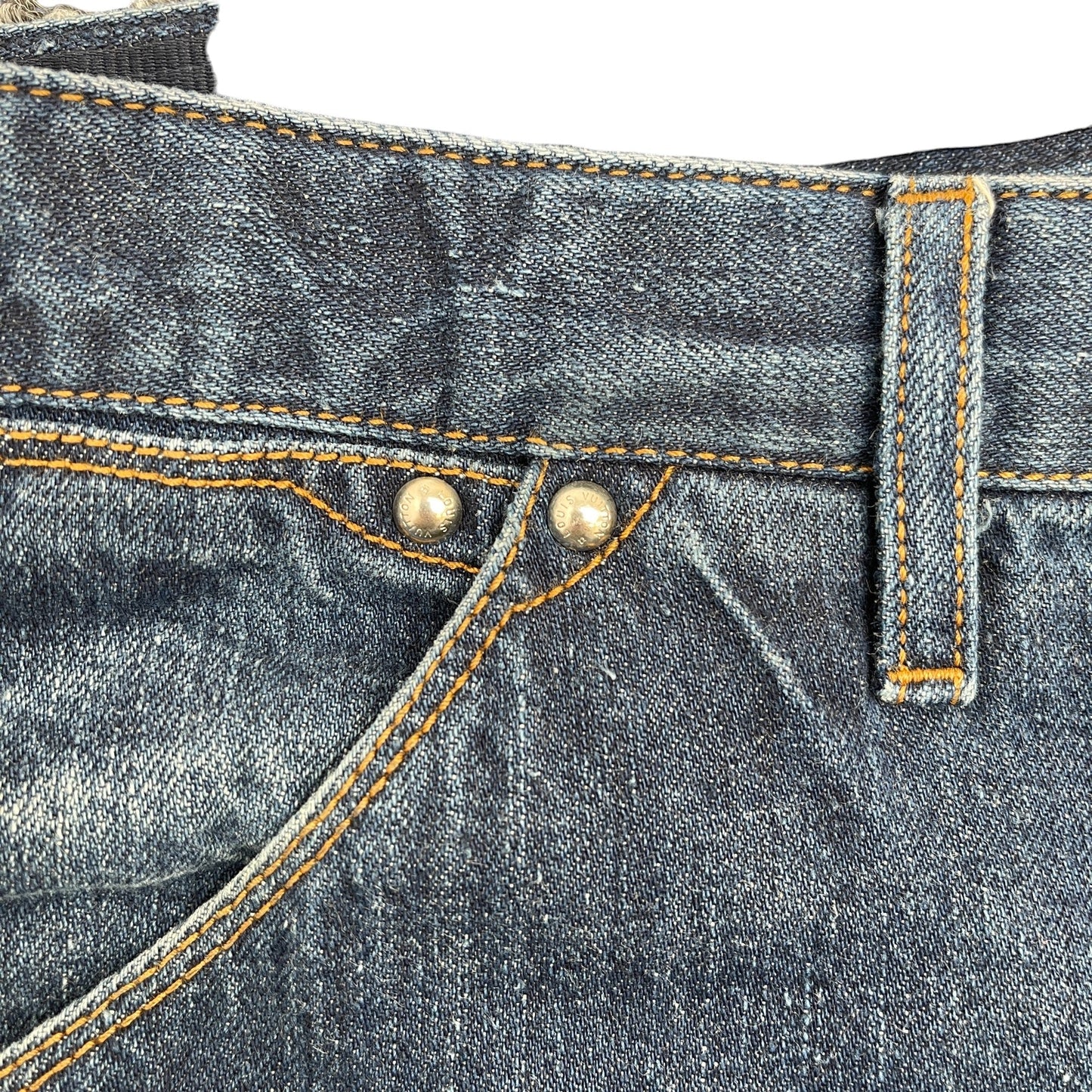 Men's Logo Jeans Blue Size Waist 38"