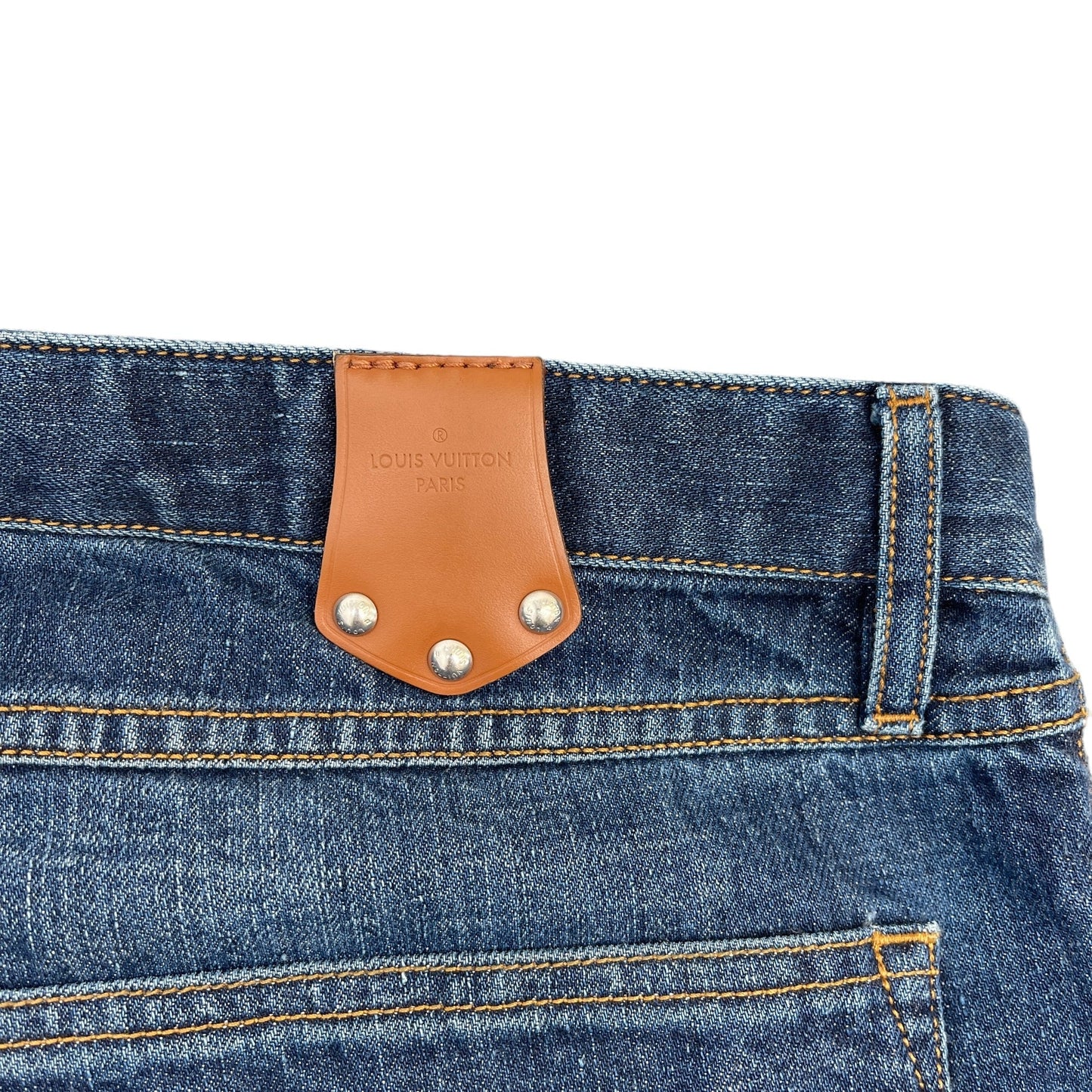 Men's Logo Jeans Blue Size Waist 38"