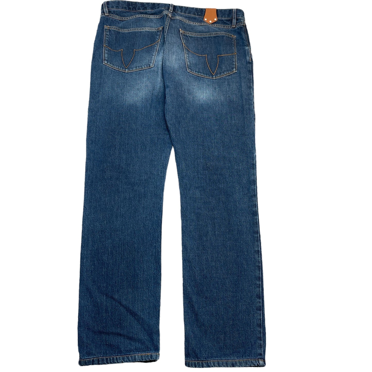 Men's Logo Jeans Blue Size Waist 38"