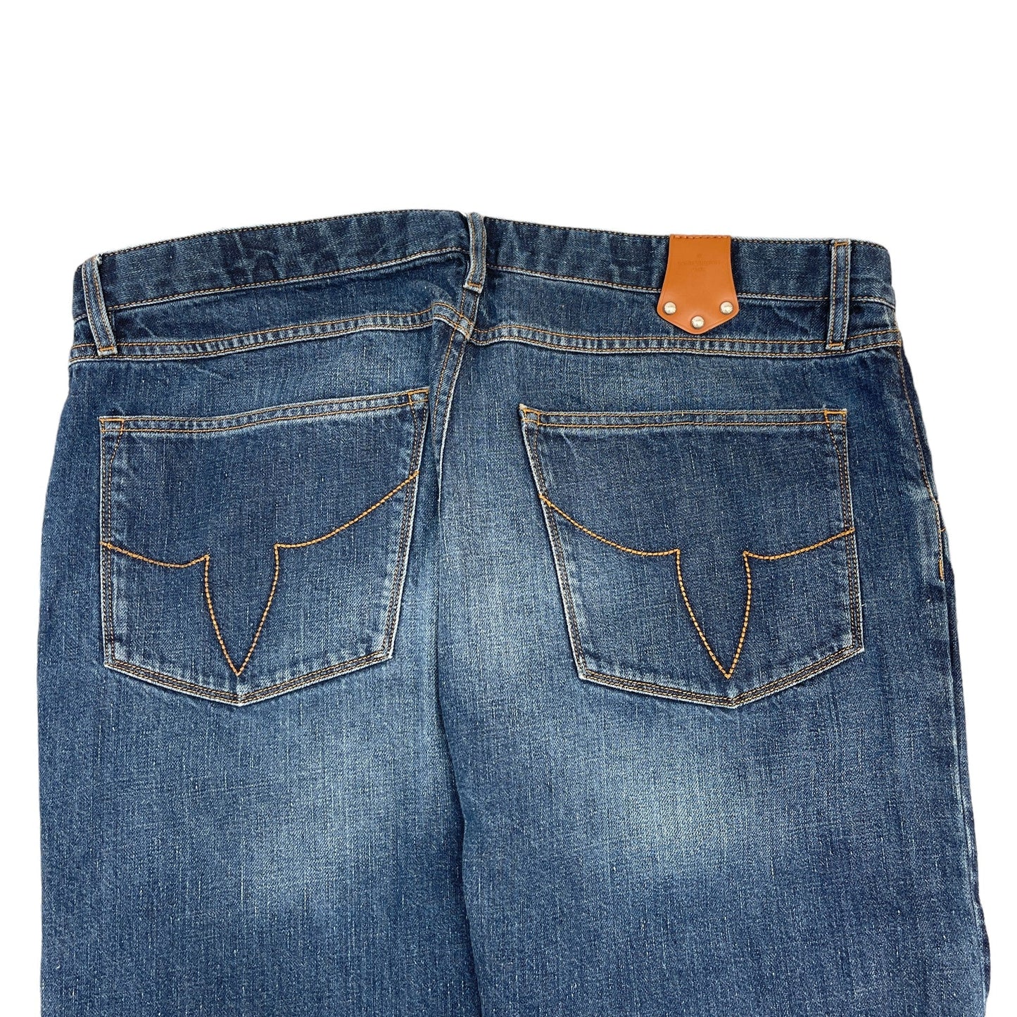 Men's Logo Jeans Blue Size Waist 38"