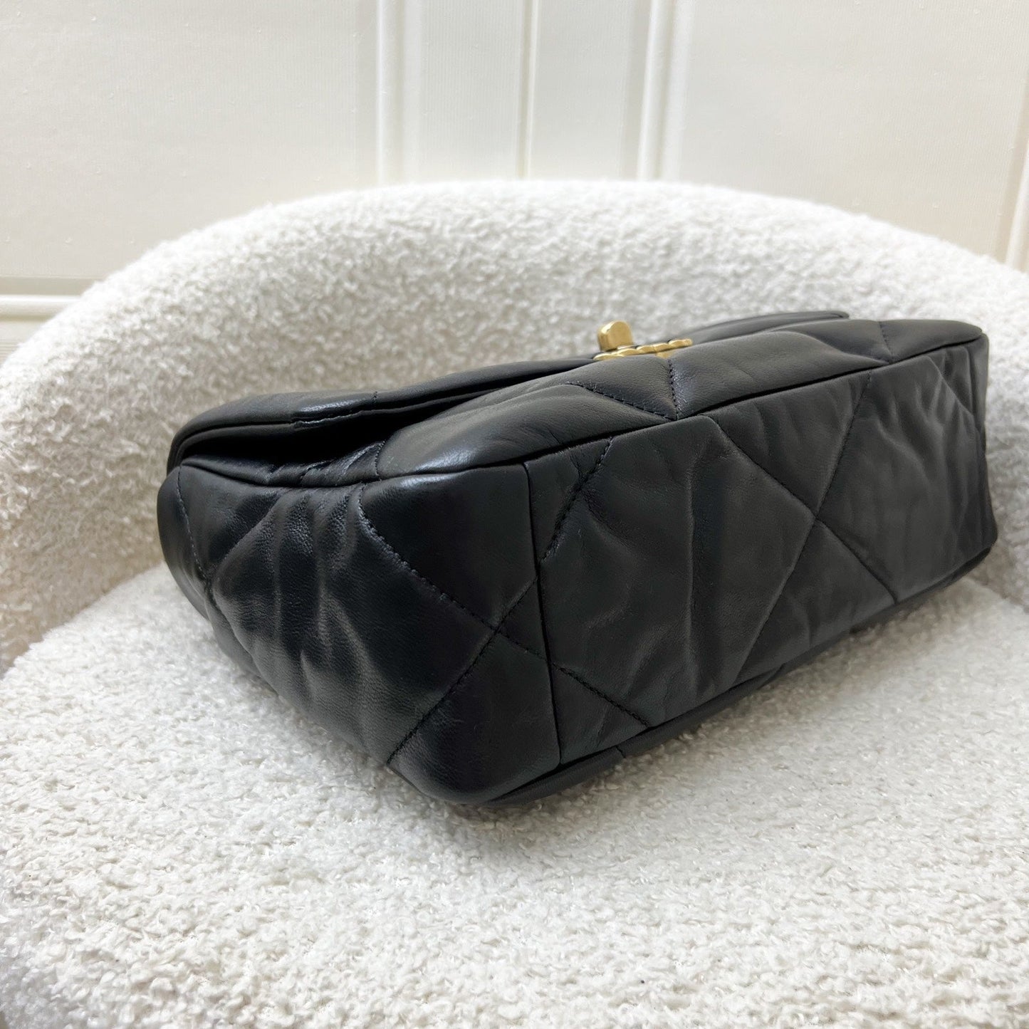 GLM-19 Small Flap in Black Goatskin and 3-tone HW (Model: AS1160)