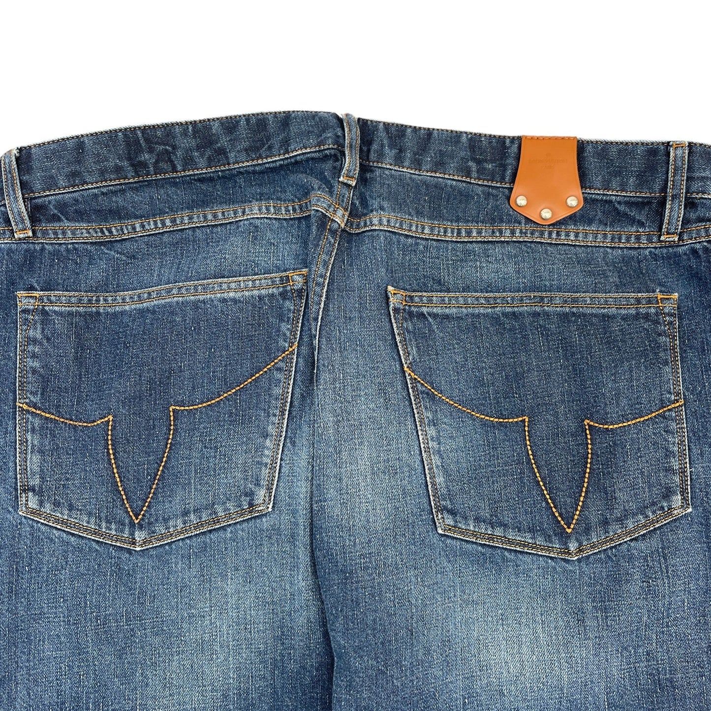 Men's Logo Jeans Blue Size Waist 38"