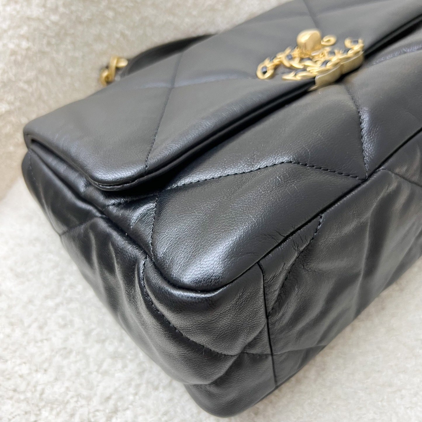 GLM-19 Small Flap in Black Goatskin and 3-tone HW (Model: AS1160)