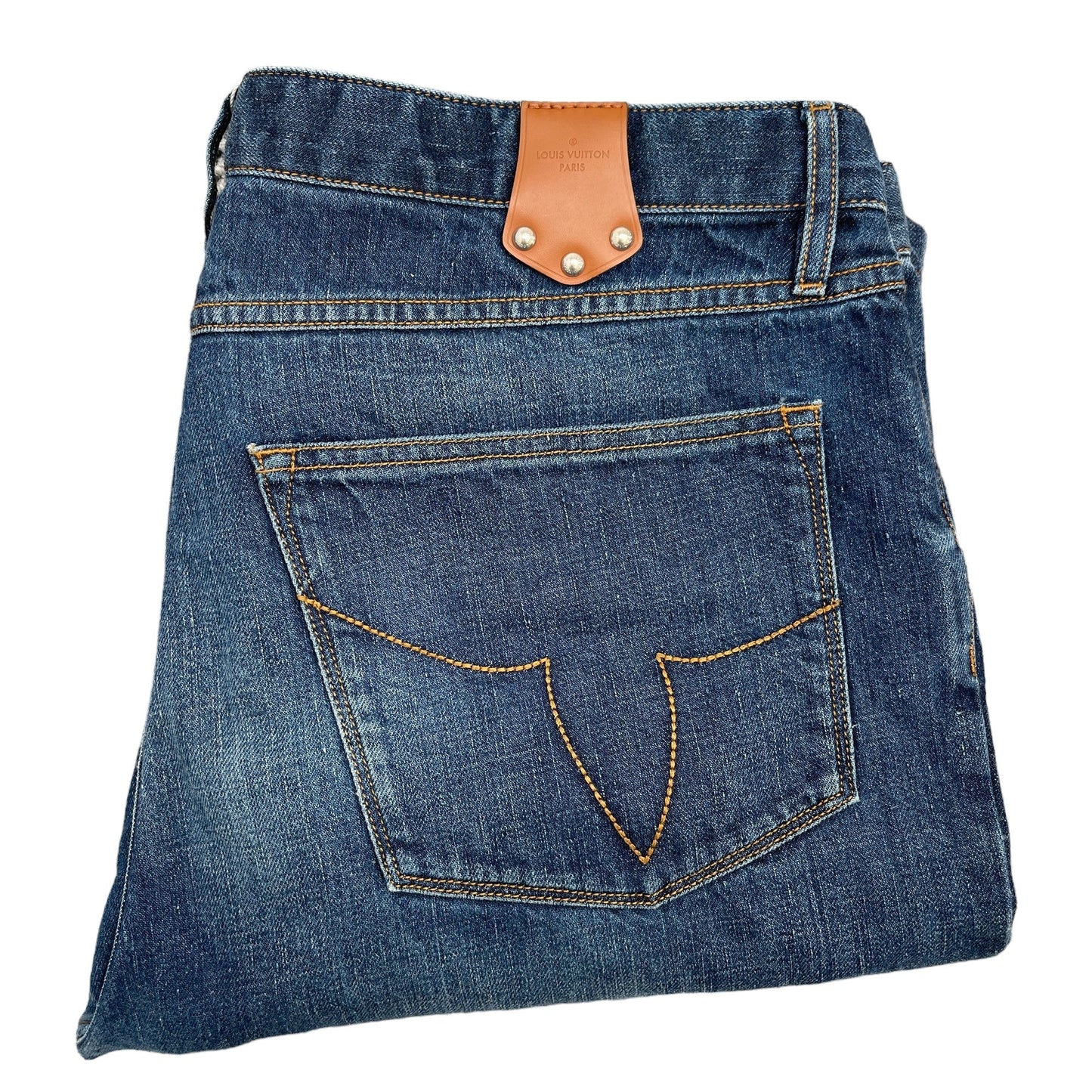 Men's Logo Jeans Blue Size Waist 38"