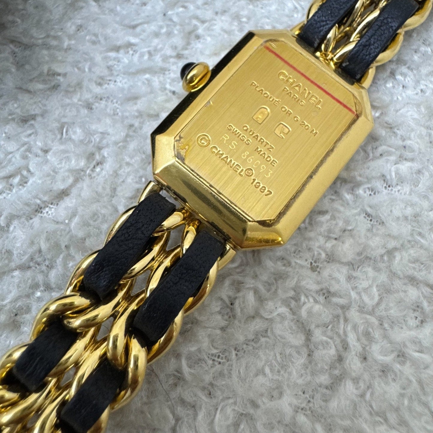 GLM- Premiere Watch in 24K GHW and Black Leather Size M (Year 1991)