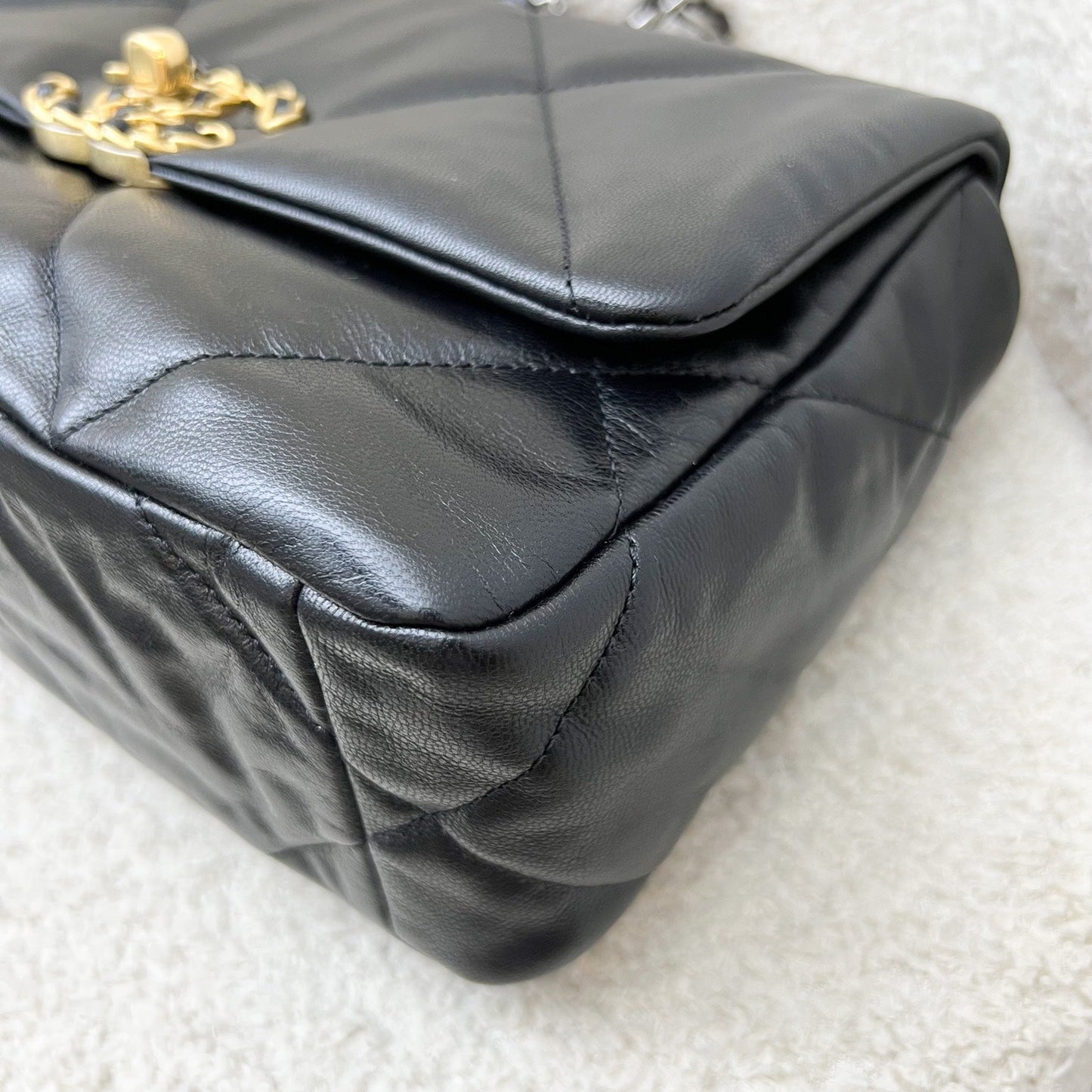 GLM-19 Small Flap in Black Goatskin and 3-tone HW (Model: AS1160)