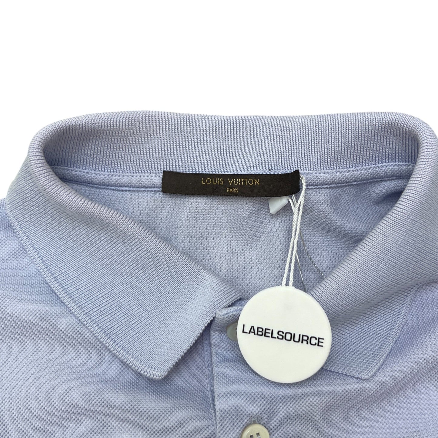Men's Embroidered Logo Polo Shirt Purple Size S