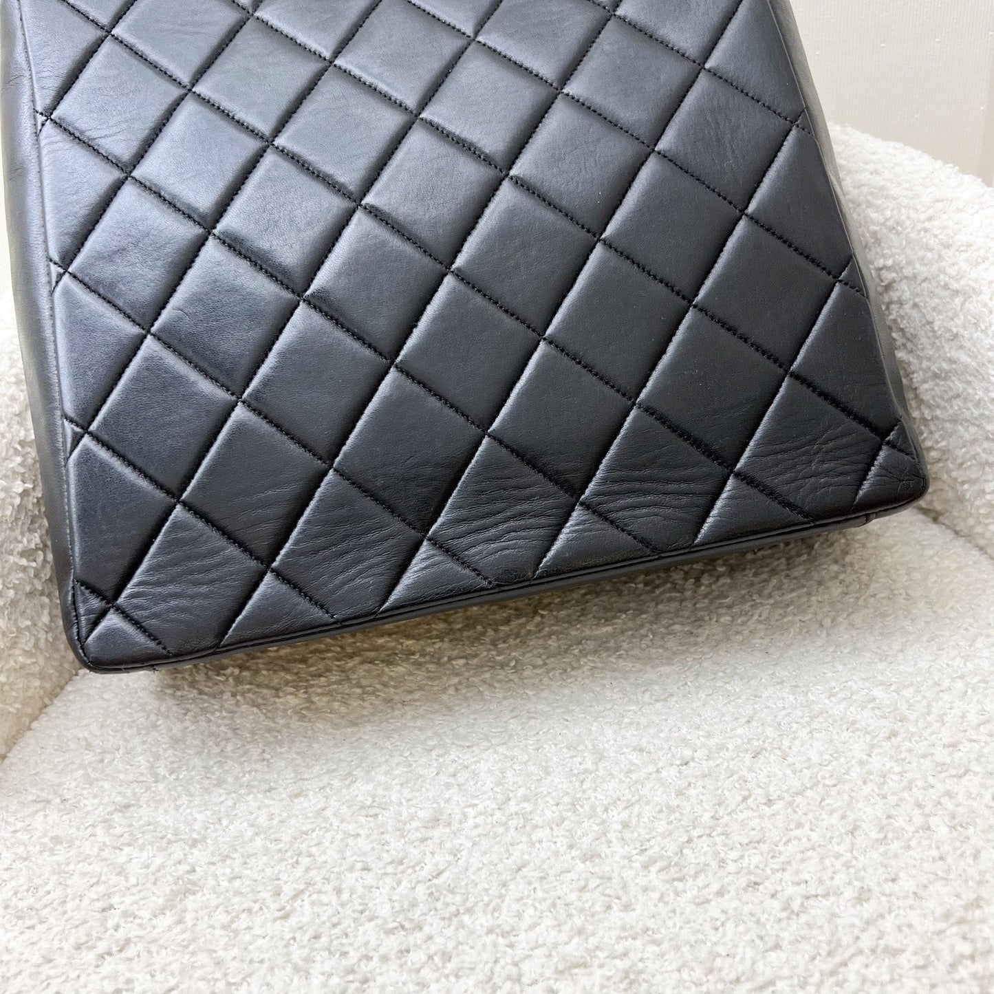 GLM- Double Pocket Shoulder Bag in Black Lambskin and 24K GHW