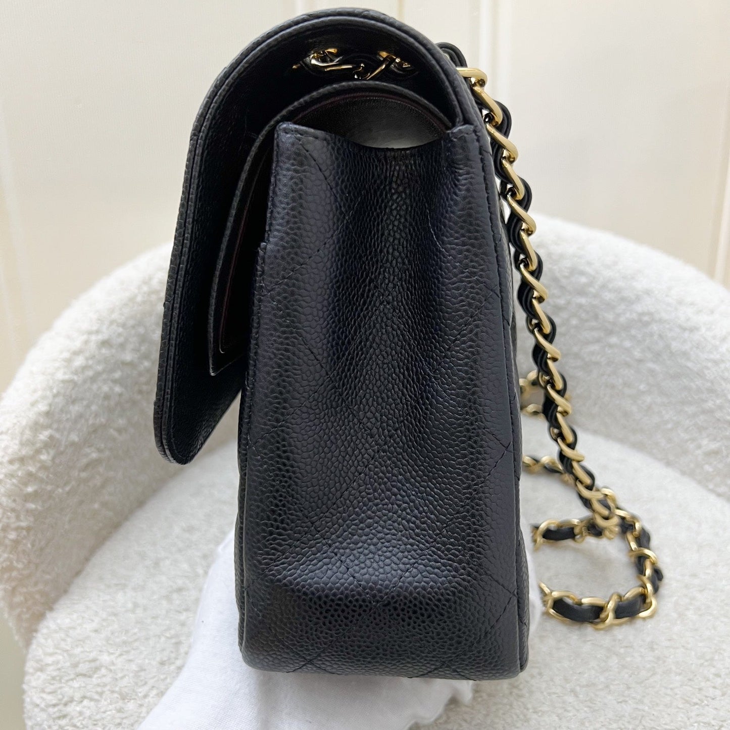 GLM-Jumbo Classic Flap DF in Black Caviar and GHW
