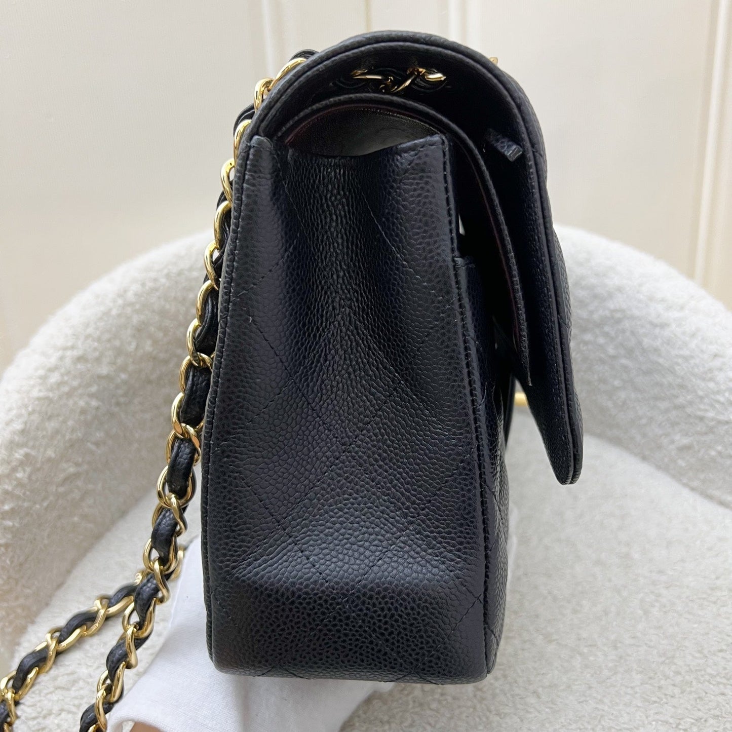 GLM-Jumbo Classic Flap DF in Black Caviar and GHW