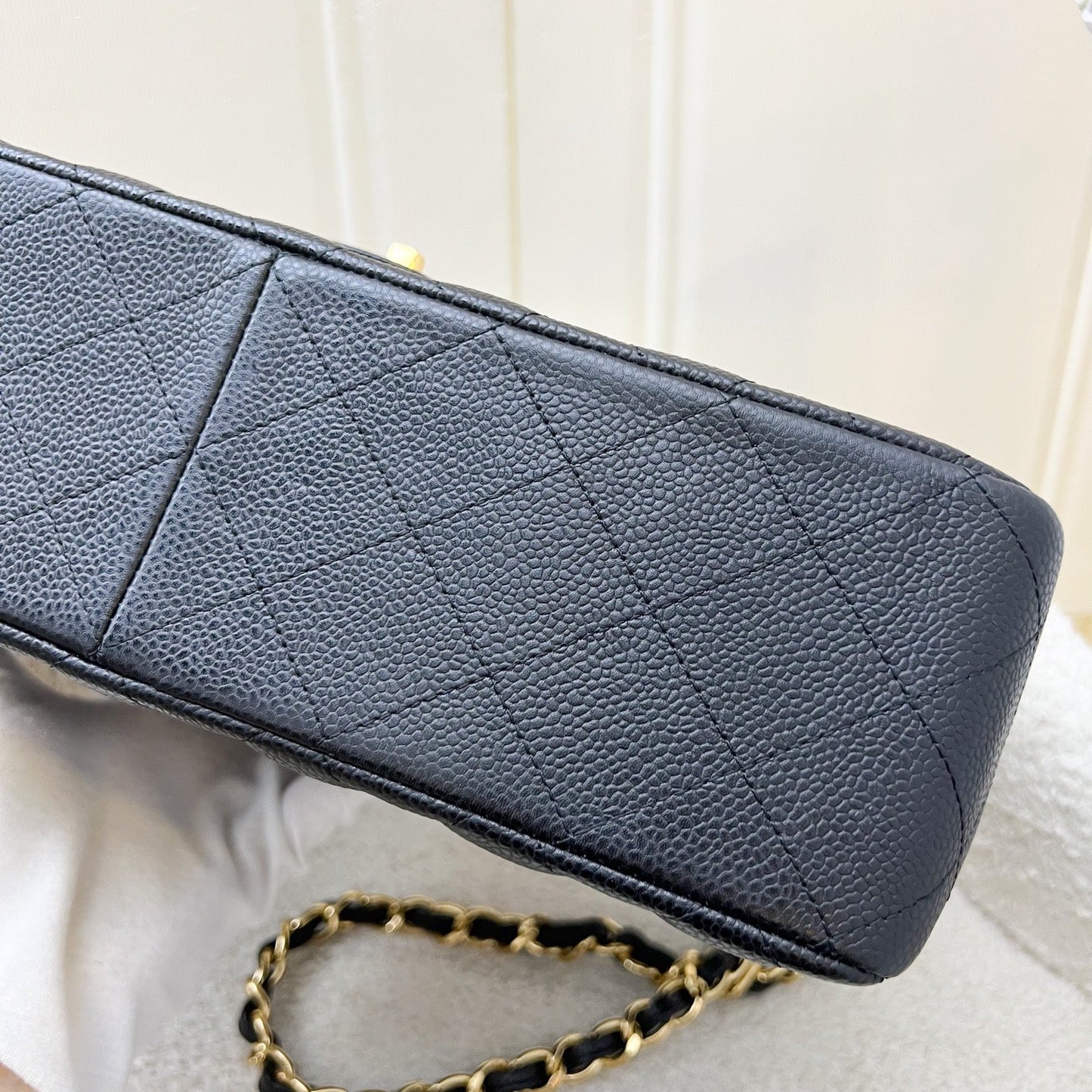GLM-Jumbo Classic Flap DF in Black Caviar and GHW