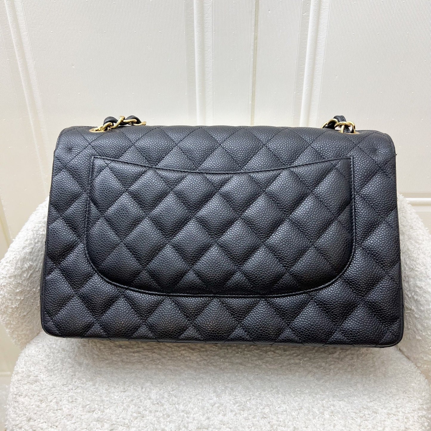 GLM-Jumbo Classic Flap DF in Black Caviar and GHW