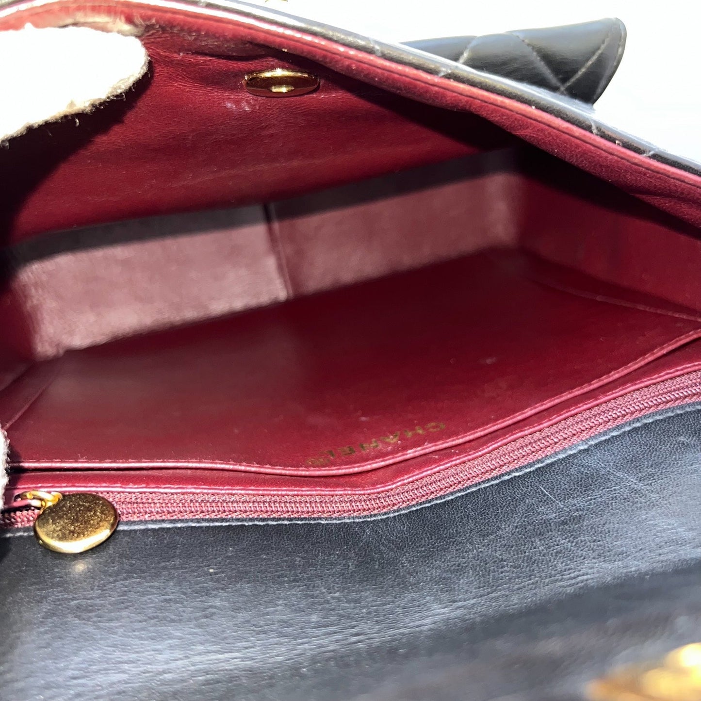 GLM- Double Pocket Shoulder Bag in Black Lambskin and 24K GHW