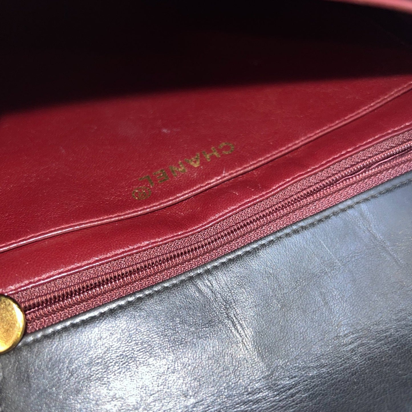 GLM- Double Pocket Shoulder Bag in Black Lambskin and 24K GHW