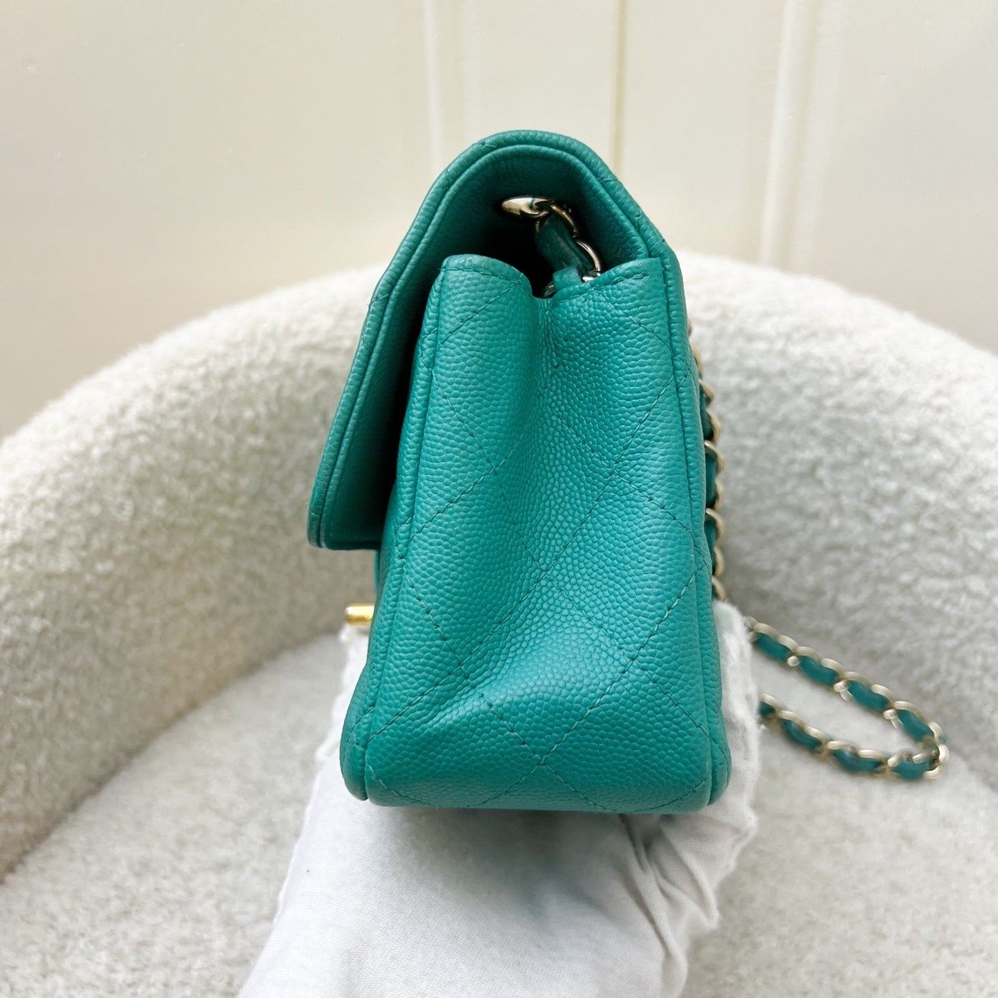 GLM-Classic Mini Rectangle Flap in Turquoise Caviar and LGHW