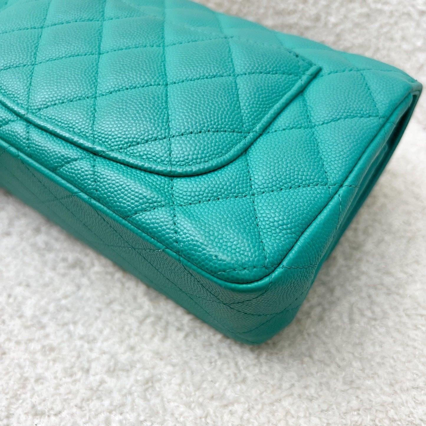 GLM-Classic Mini Rectangle Flap in Turquoise Caviar and LGHW