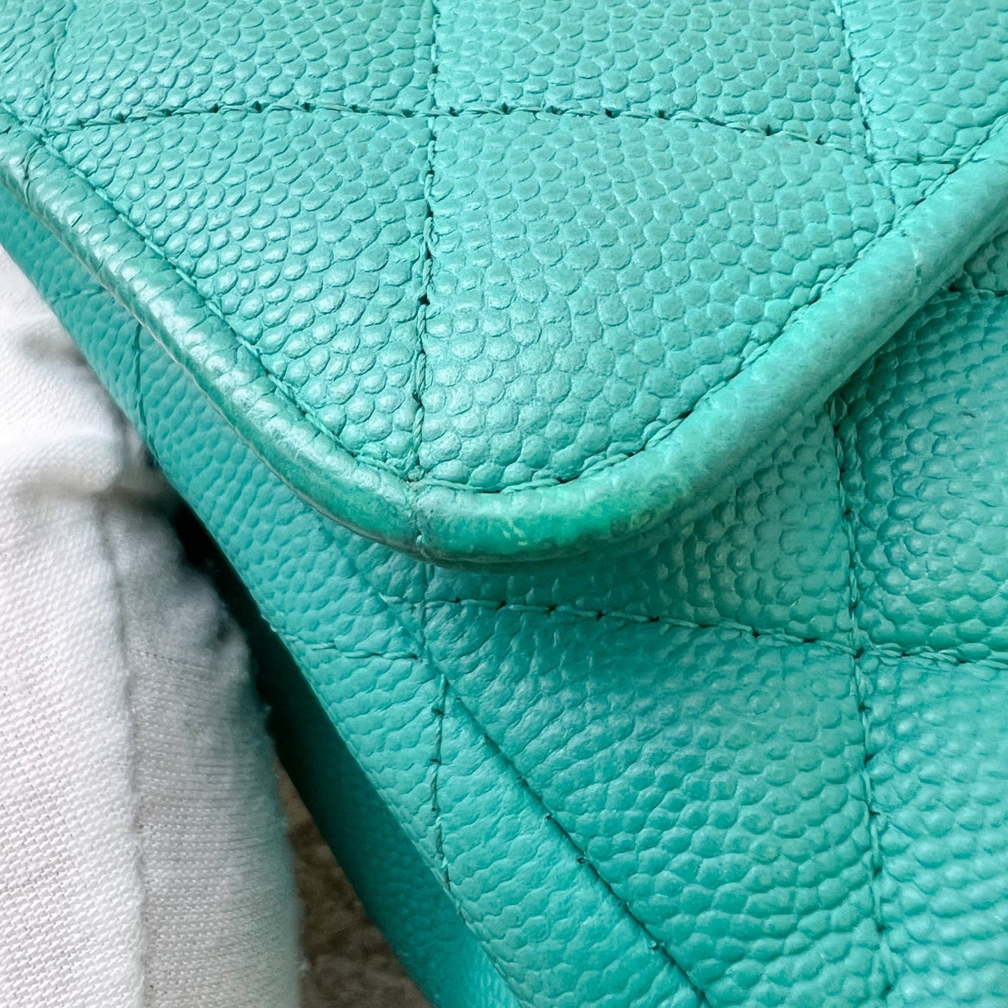 GLM-Classic Mini Rectangle Flap in Turquoise Caviar and LGHW