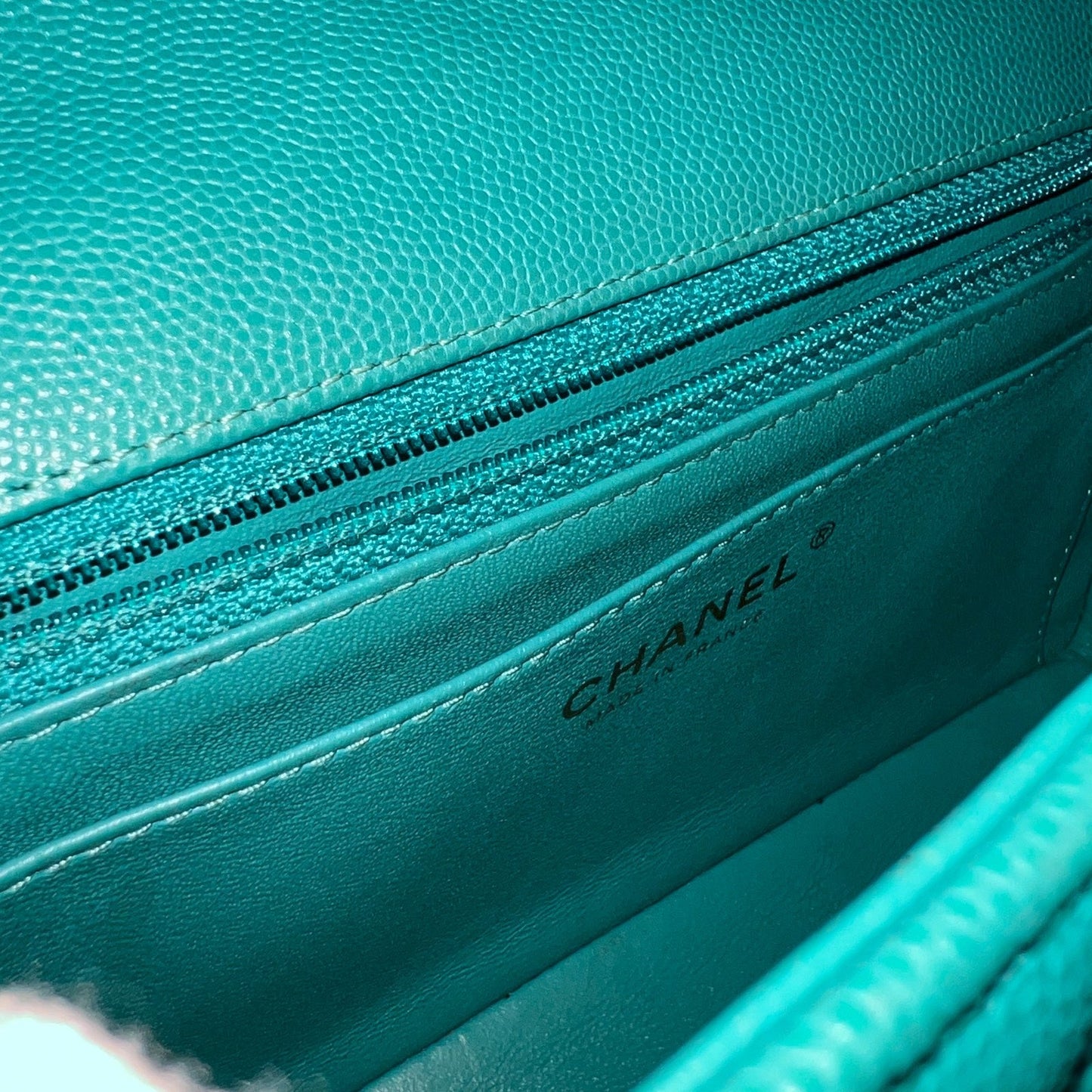GLM-Classic Mini Rectangle Flap in Turquoise Caviar and LGHW