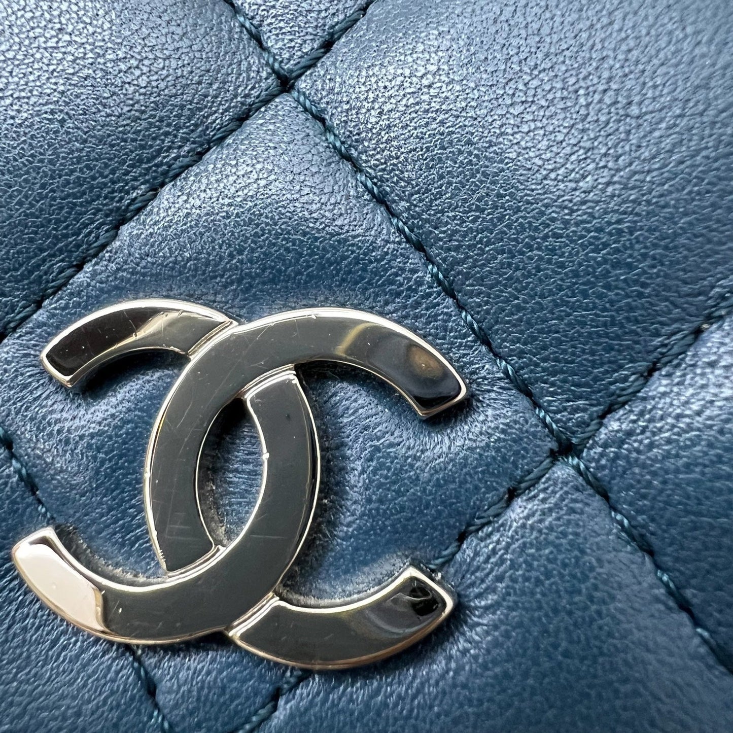 GLM-Seasonal Camera Bag in Blue Lambskin and SHW