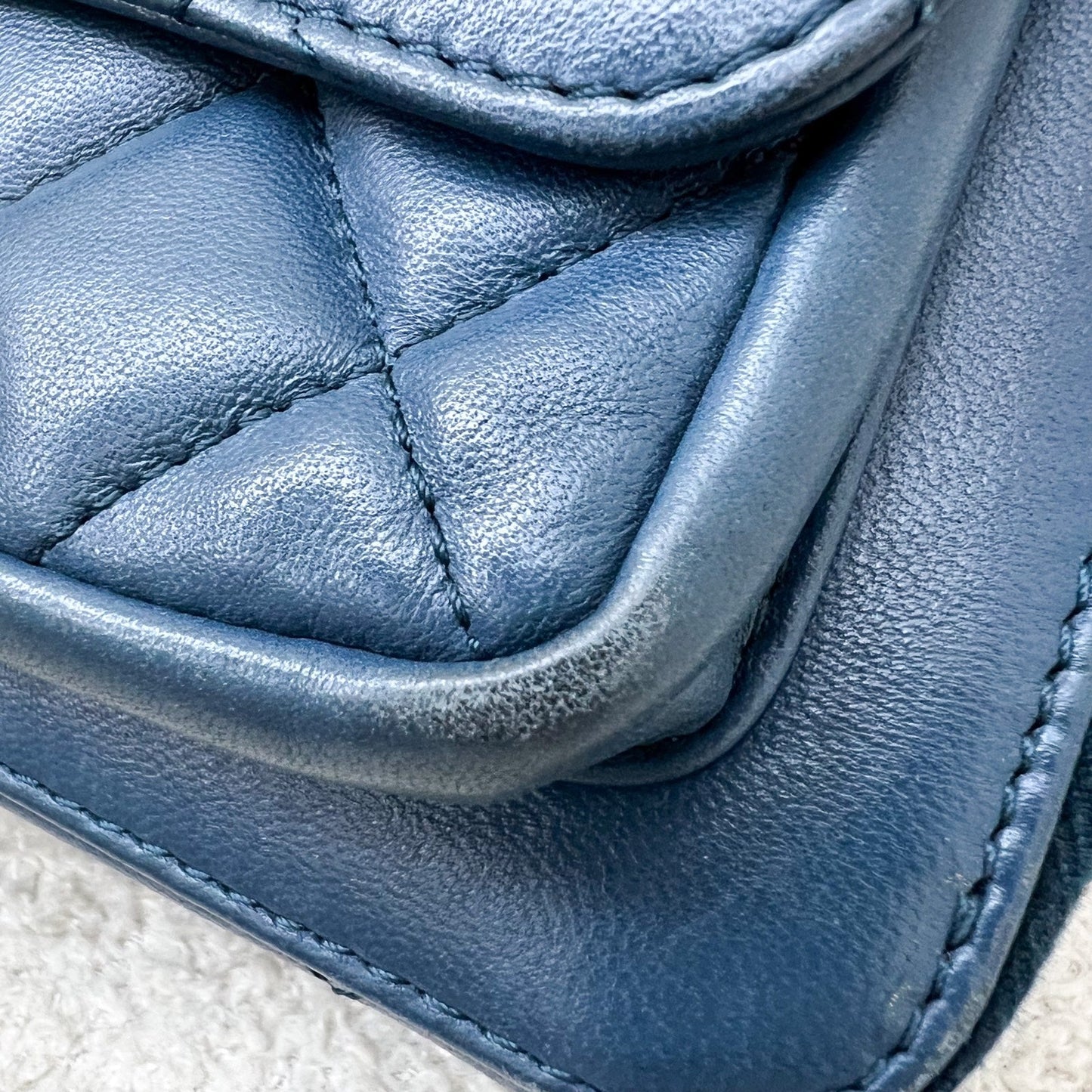 GLM-Seasonal Camera Bag in Blue Lambskin and SHW