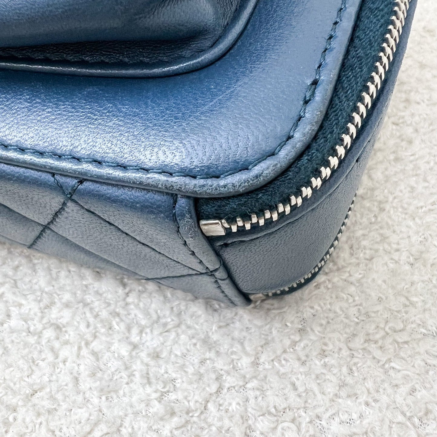 GLM-Seasonal Camera Bag in Blue Lambskin and SHW