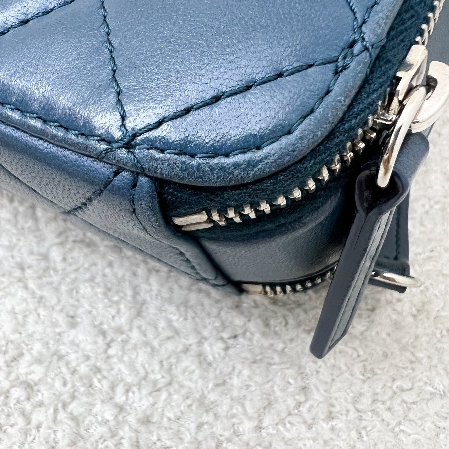 GLM-Seasonal Camera Bag in Blue Lambskin and SHW