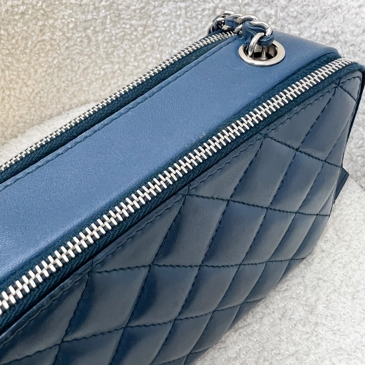 GLM-Seasonal Camera Bag in Blue Lambskin and SHW