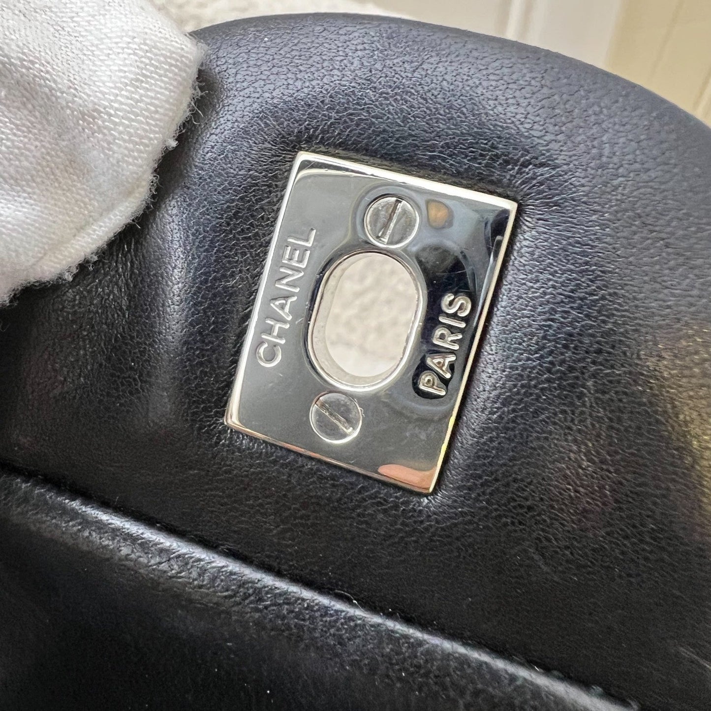 GLM-Jumbo Classic Single Flap SF in Black Lambskin and SHW