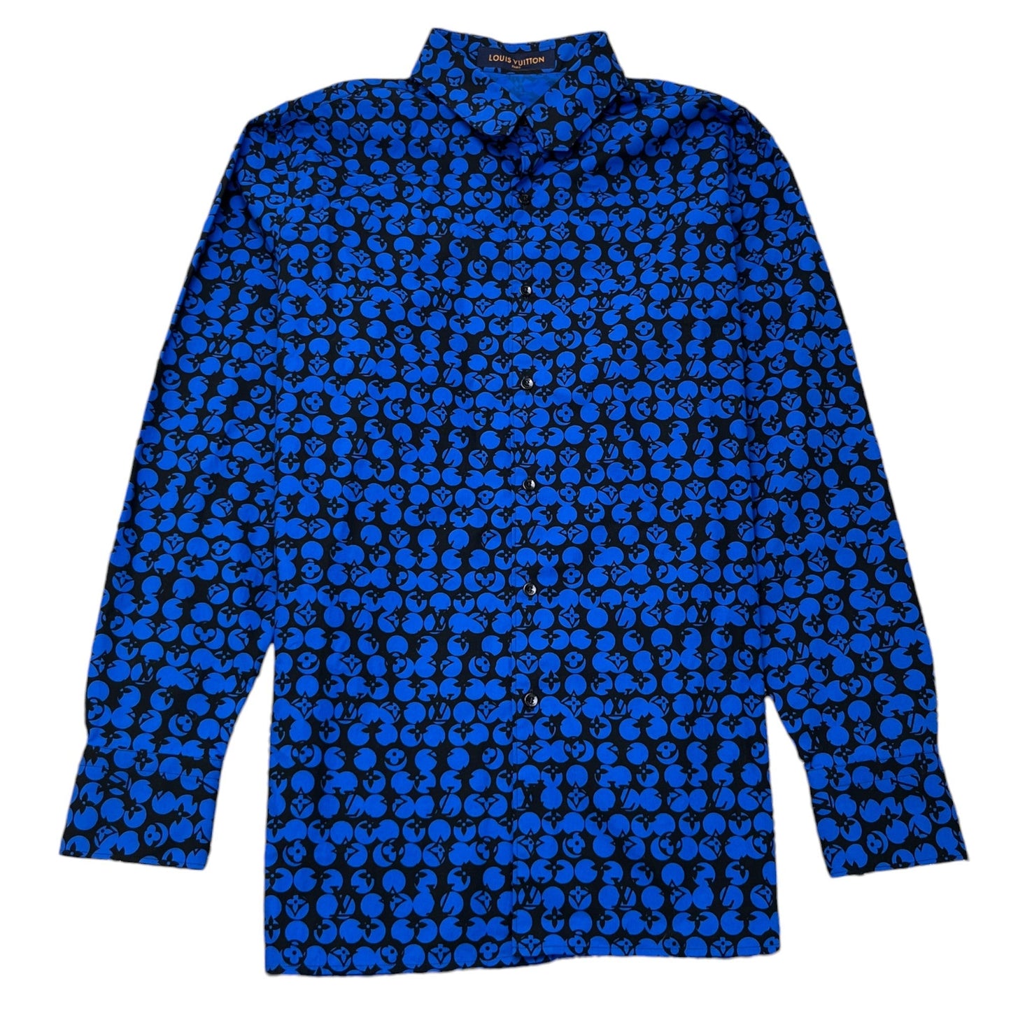 Men's X Virgil Abloh Monogram Dots Long Sleeve Shirt Blue Size S