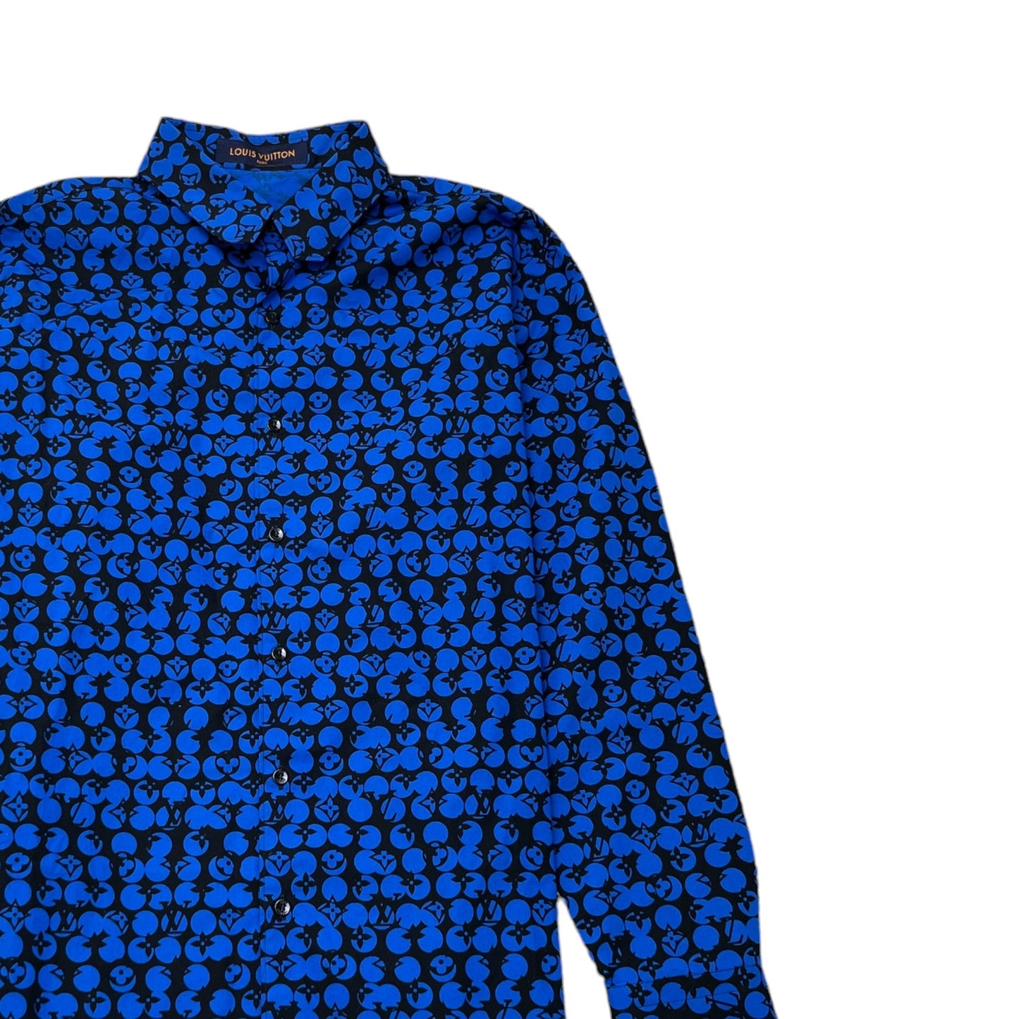 Men's X Virgil Abloh Monogram Dots Long Sleeve Shirt Blue Size S