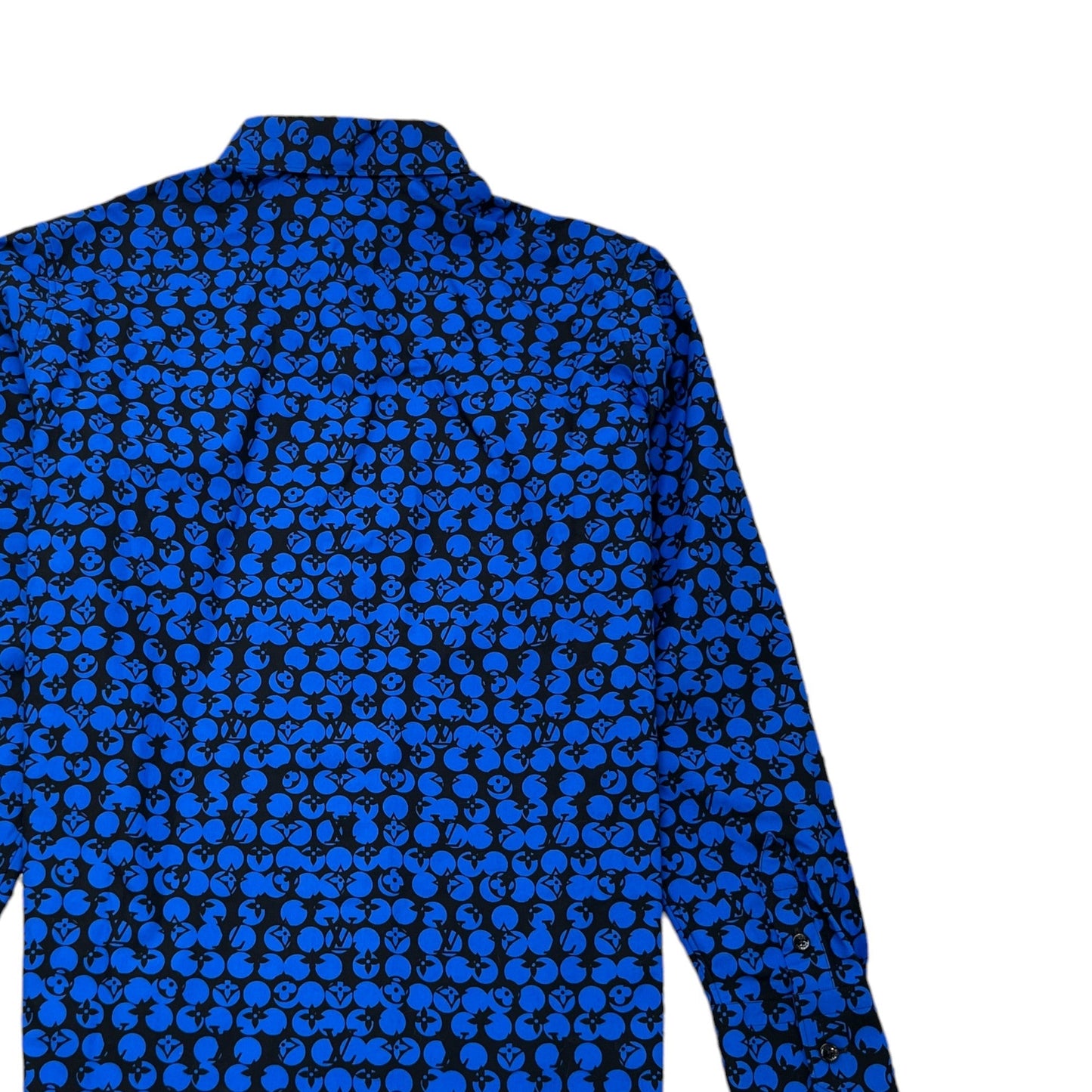 Men's X Virgil Abloh Monogram Dots Long Sleeve Shirt Blue Size S