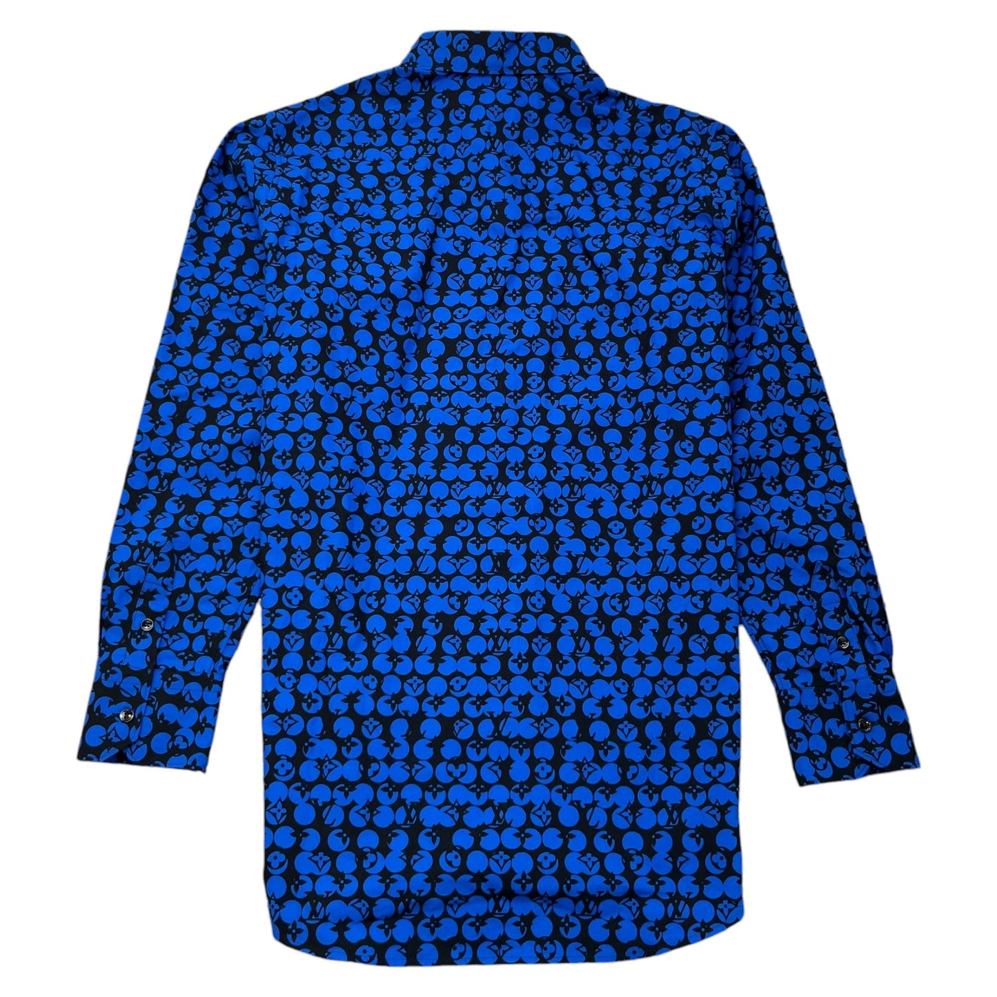 Men's X Virgil Abloh Monogram Dots Long Sleeve Shirt Blue Size S