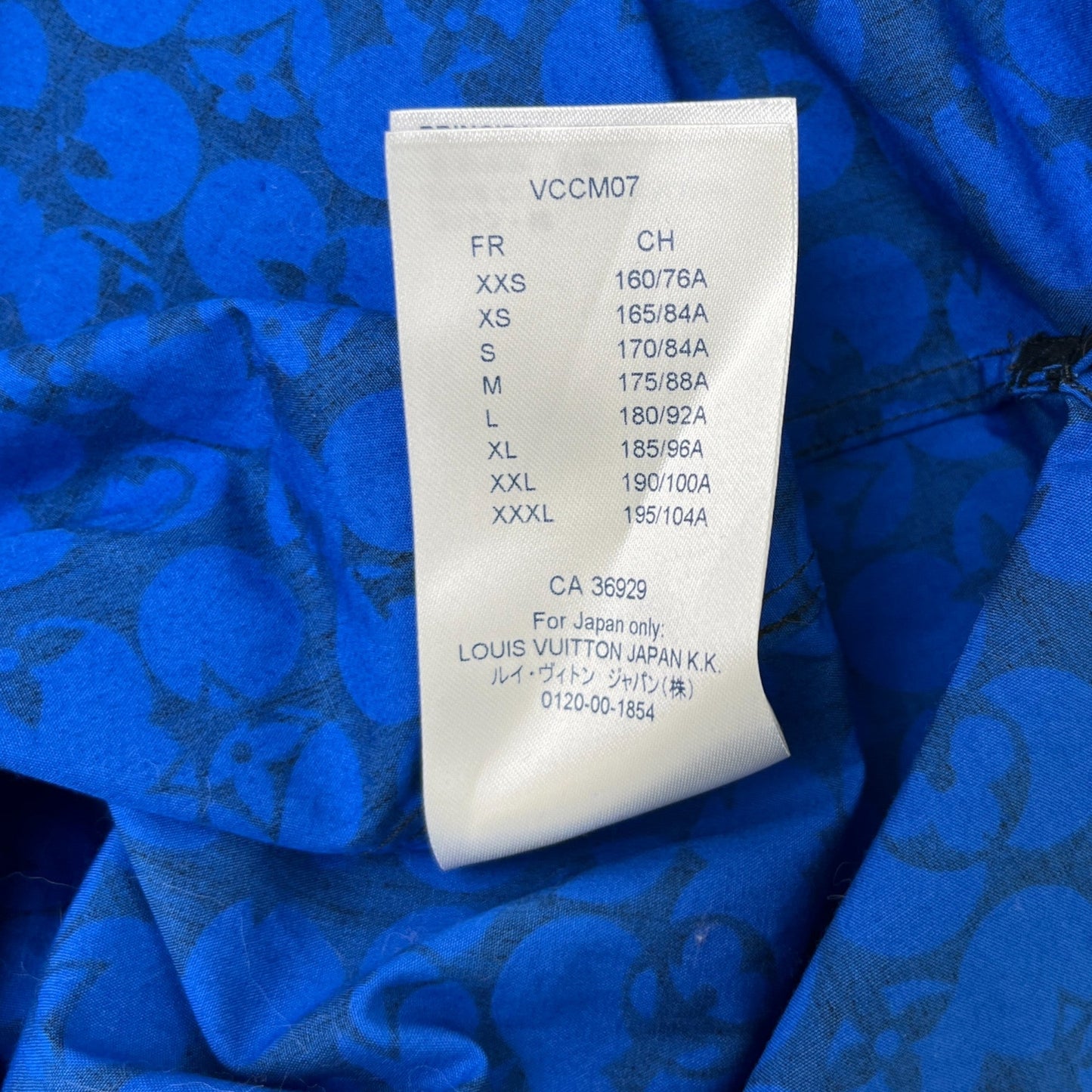 Men's X Virgil Abloh Monogram Dots Long Sleeve Shirt Blue Size S
