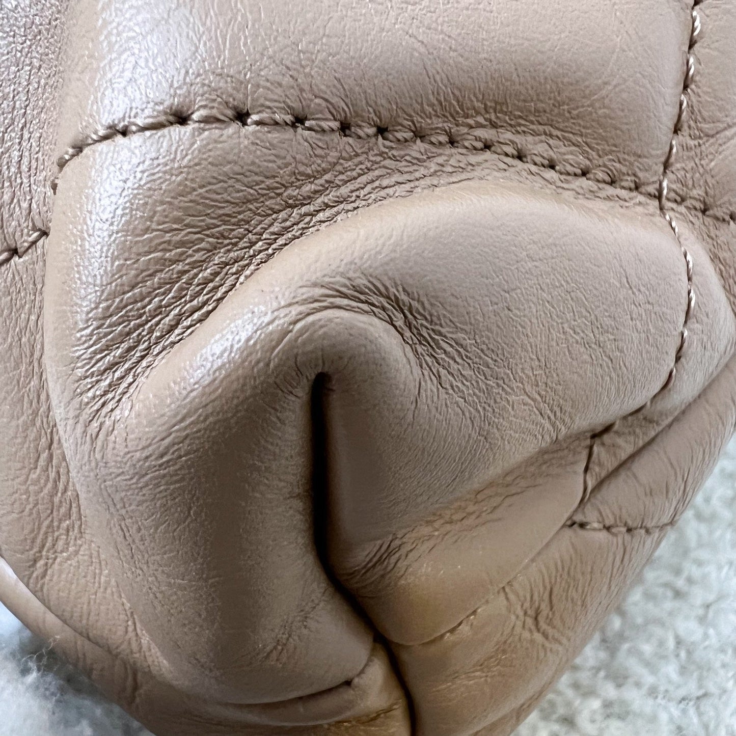 GLM-22 Mini Hobo Handbag in 23B Dark Beige Calfskin and AGHW (Model: AS3980)