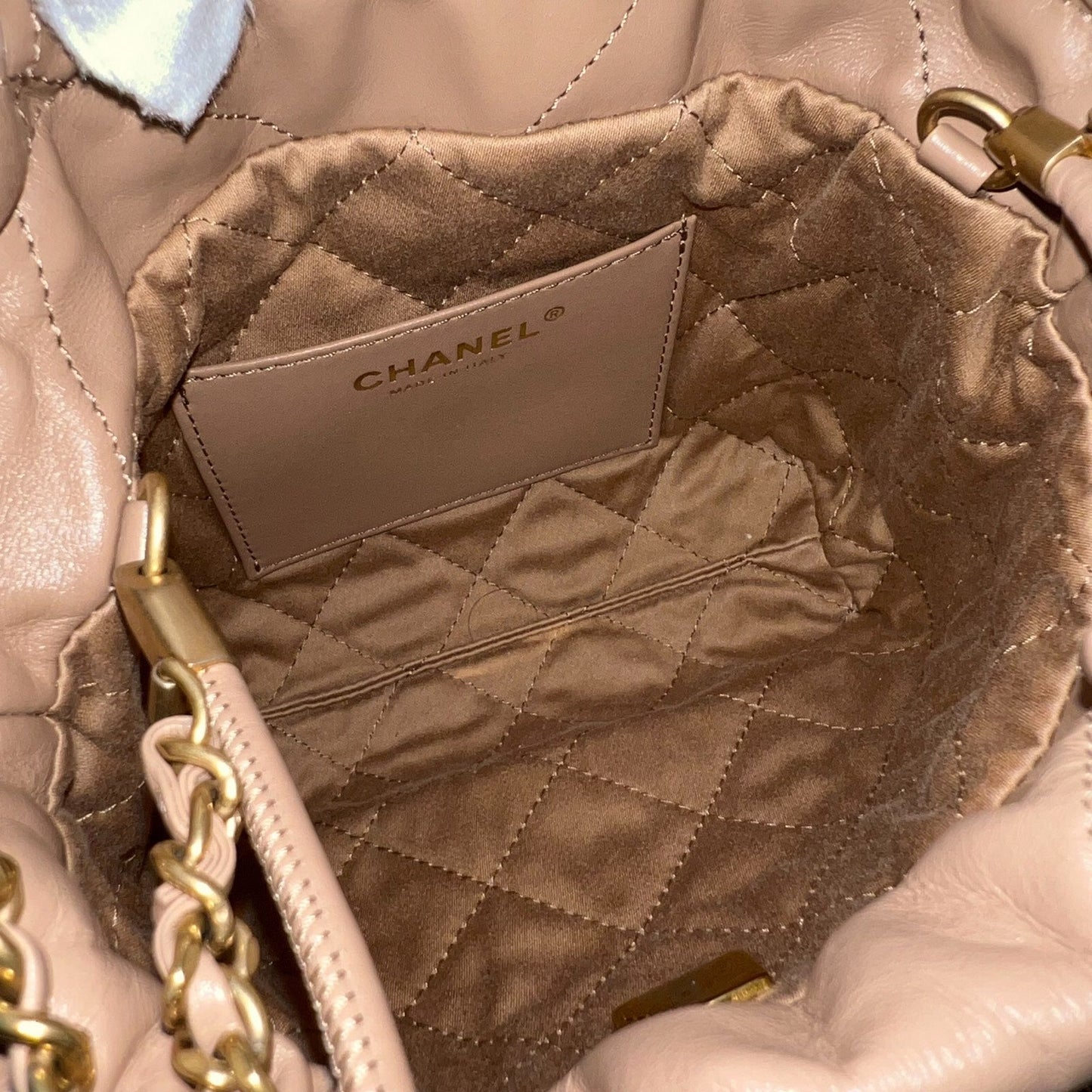 GLM-22 Mini Hobo Handbag in 23B Dark Beige Calfskin and AGHW (Model: AS3980)
