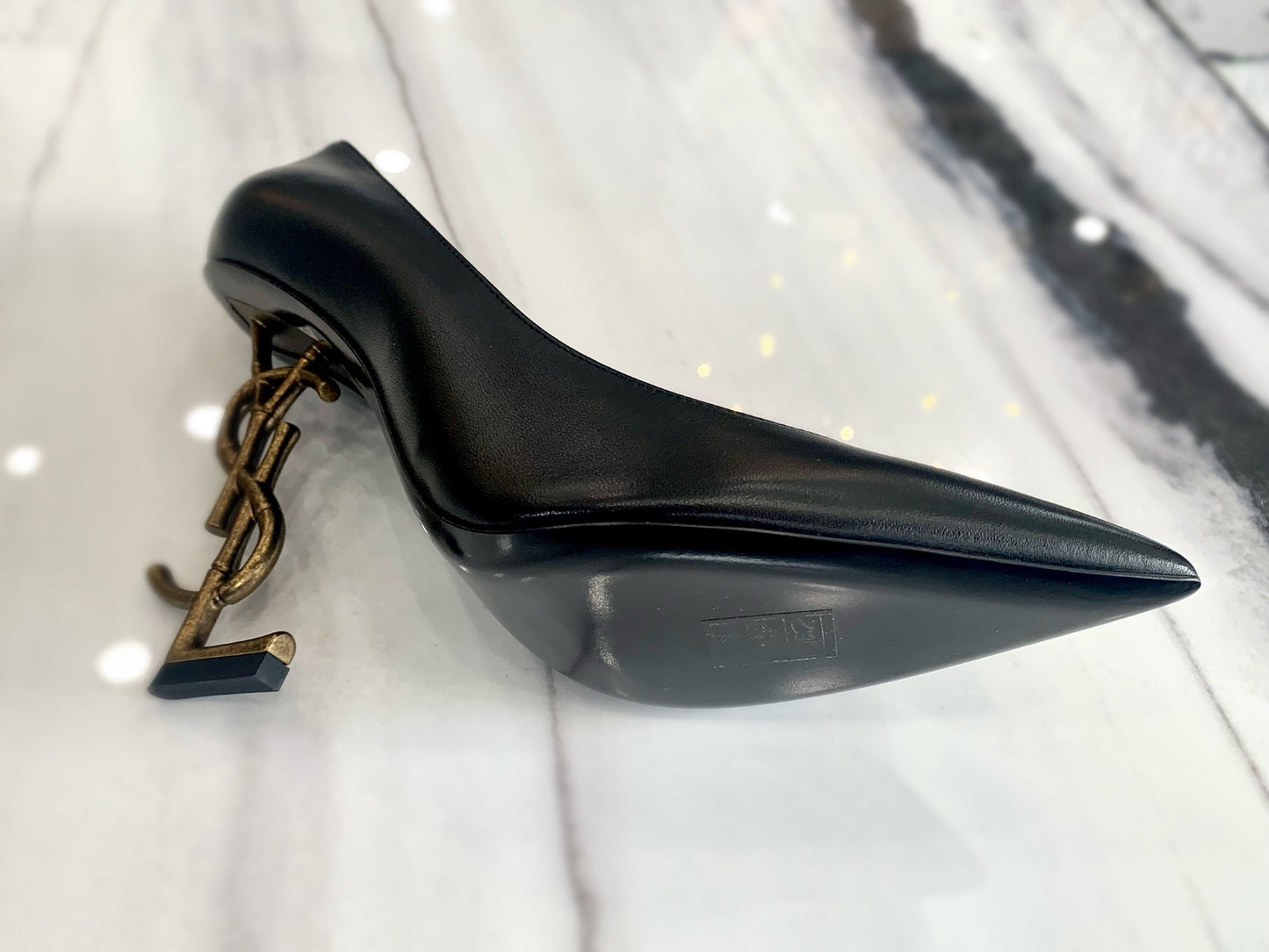 SAINT LAURENT LEATHER OPYUM PUMPS