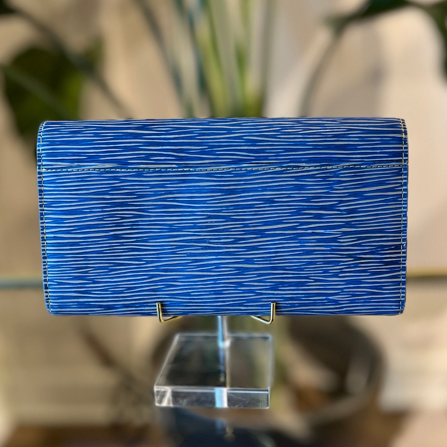LOUIS VUITTON Blue Epi Sarah Wallet