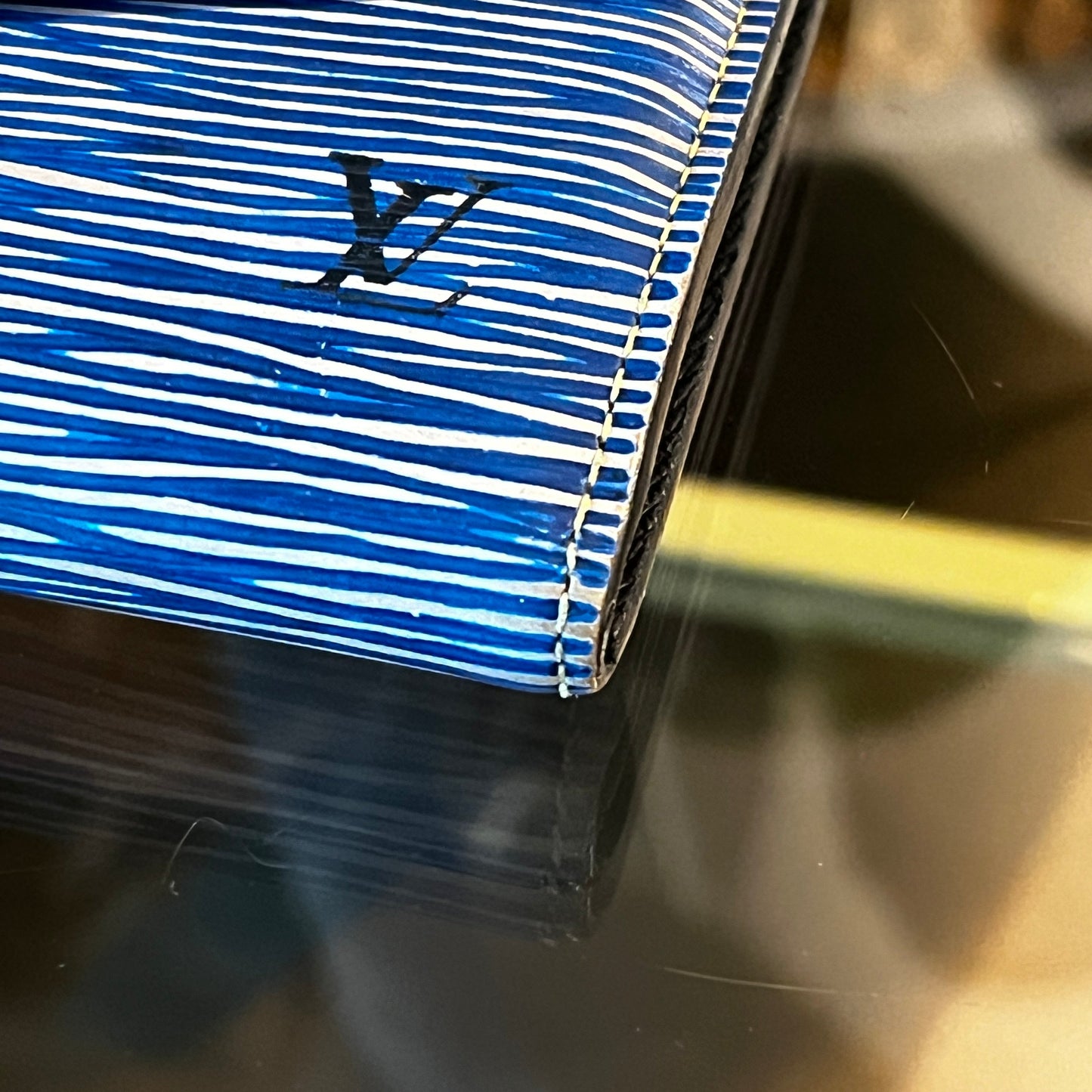 LOUIS VUITTON Blue Epi Sarah Wallet