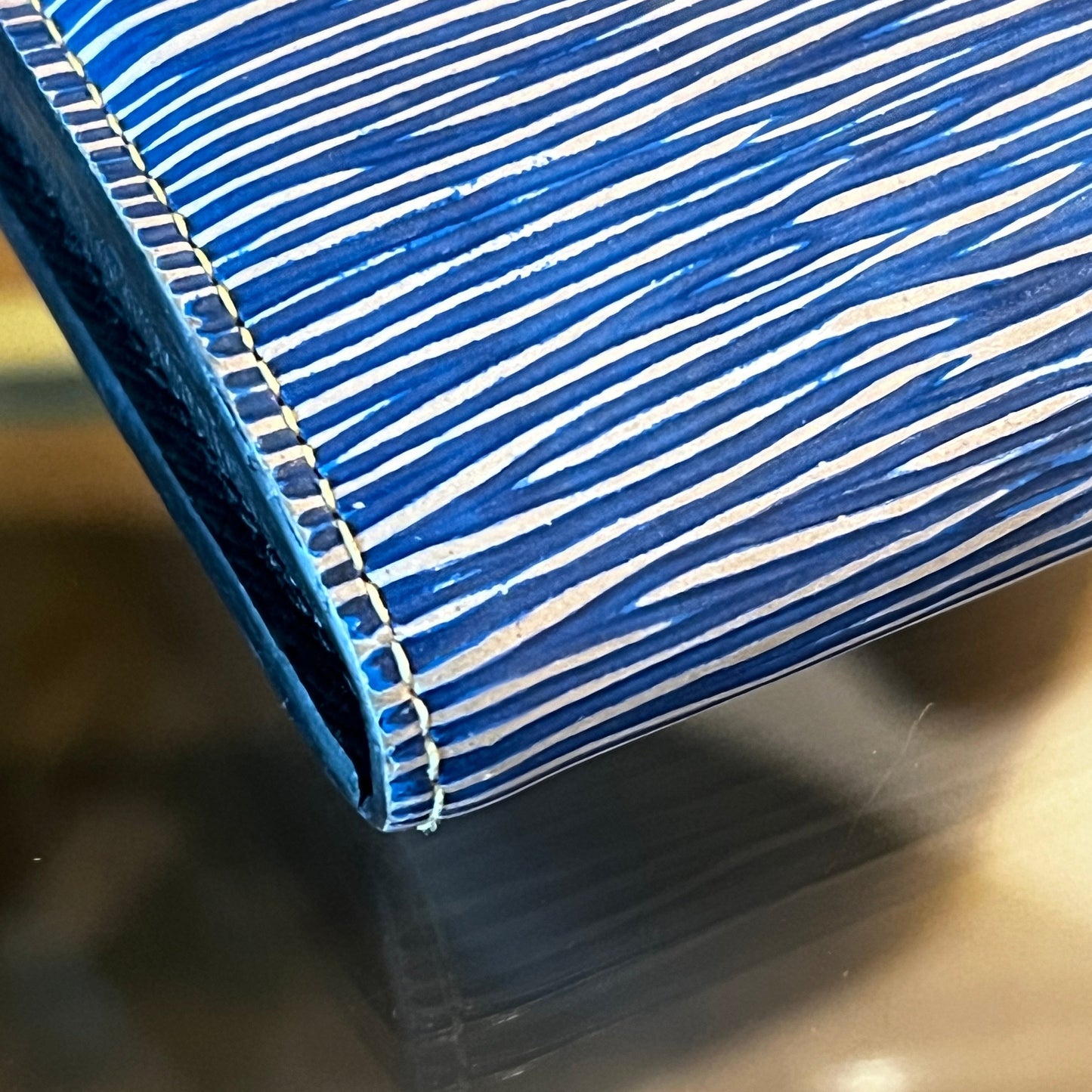 LOUIS VUITTON Blue Epi Sarah Wallet