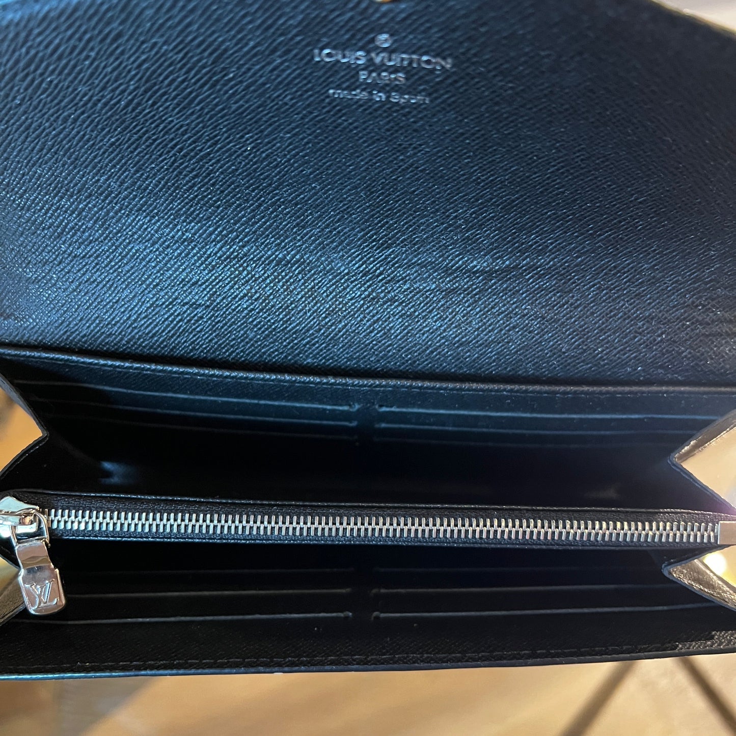 LOUIS VUITTON Blue Epi Sarah Wallet