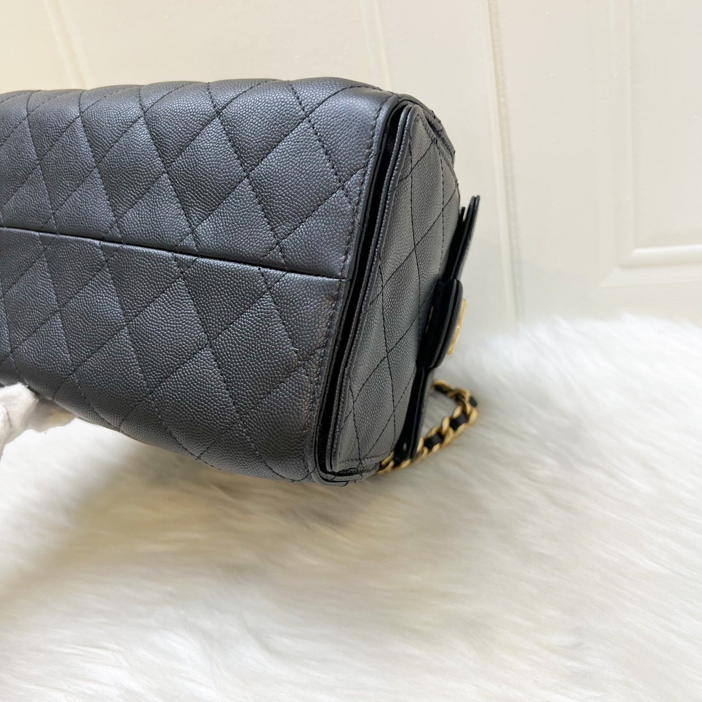 GLM-25 Small Hobo Bag in Black Caviar and AGHW (Model: AS5293)