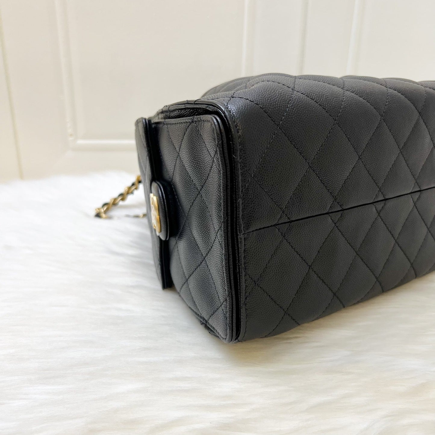 GLM-25 Small Hobo Bag in Black Caviar and AGHW (Model: AS5293)